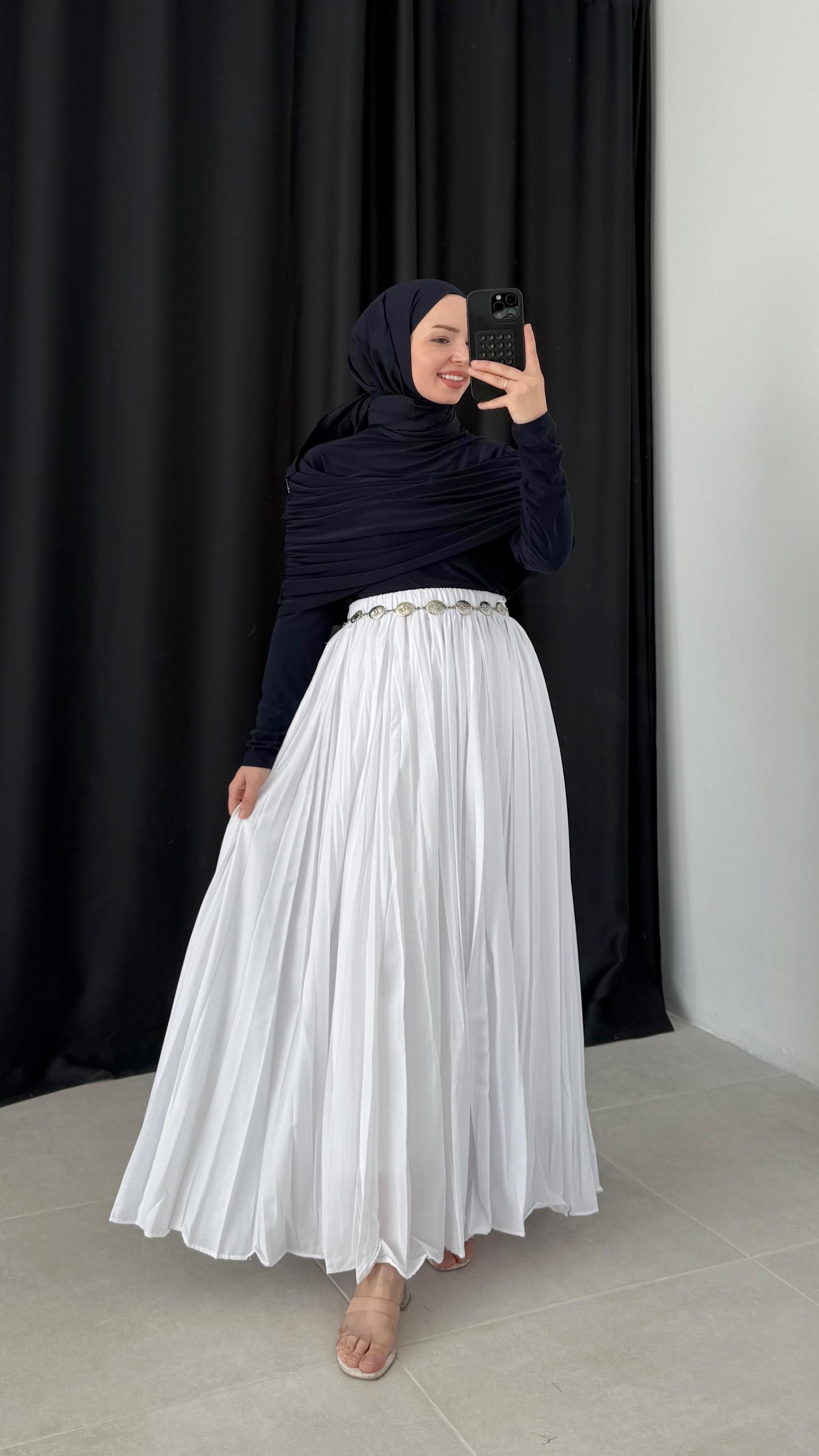 Kraş Premıum Beyaz Etek  