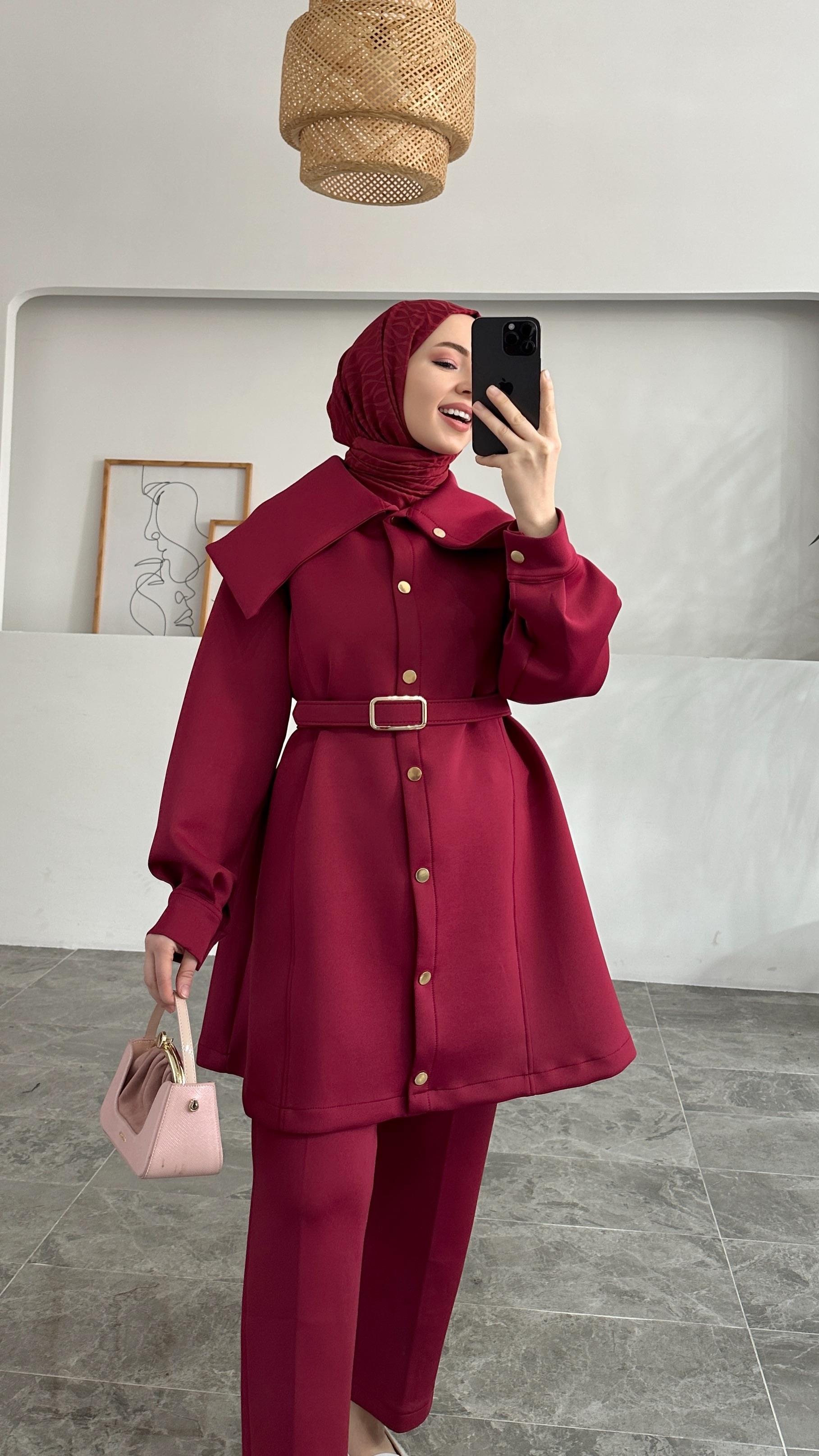 Laniye Premium Bordo Scuba Takım