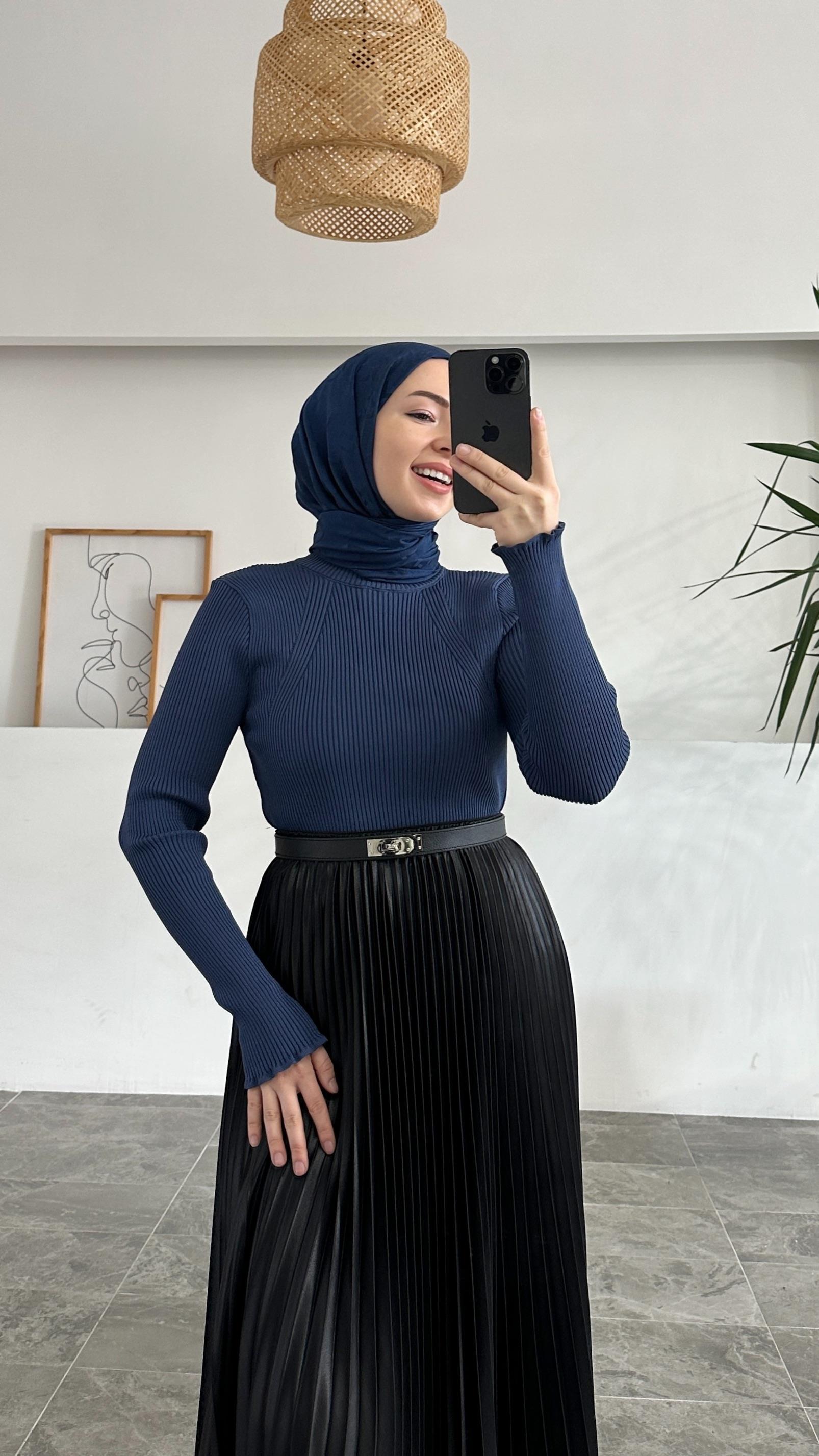 Merserize Tüylenmez Premıum Fitilli Mavi Bluz