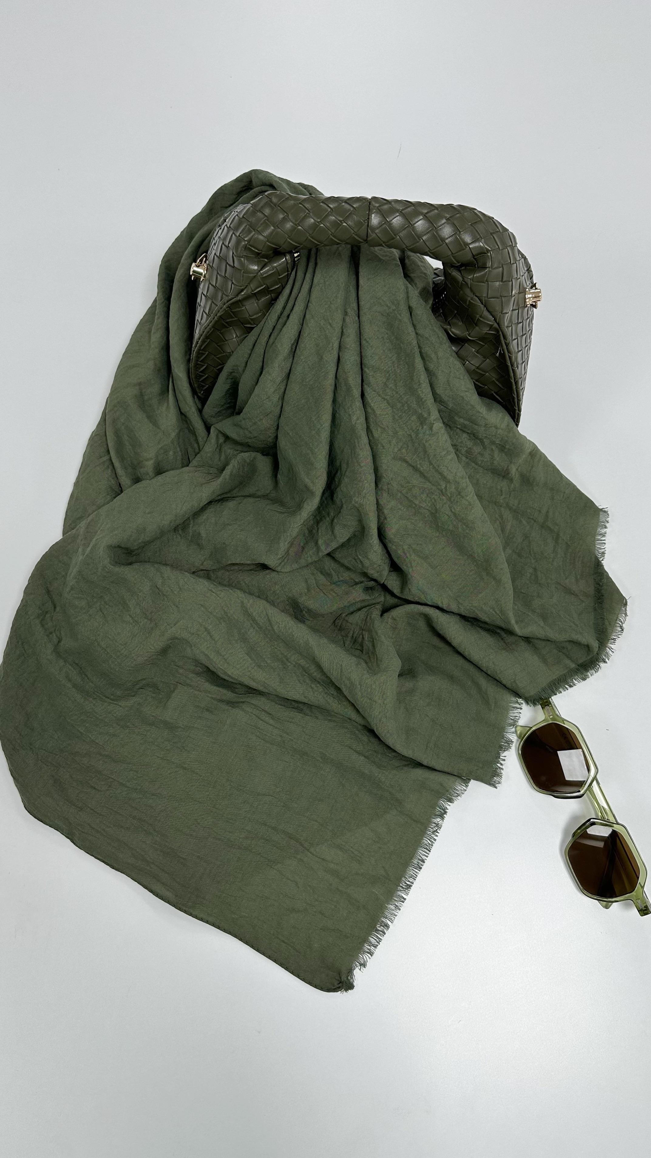 Moon Pamuklu Haki Şal 