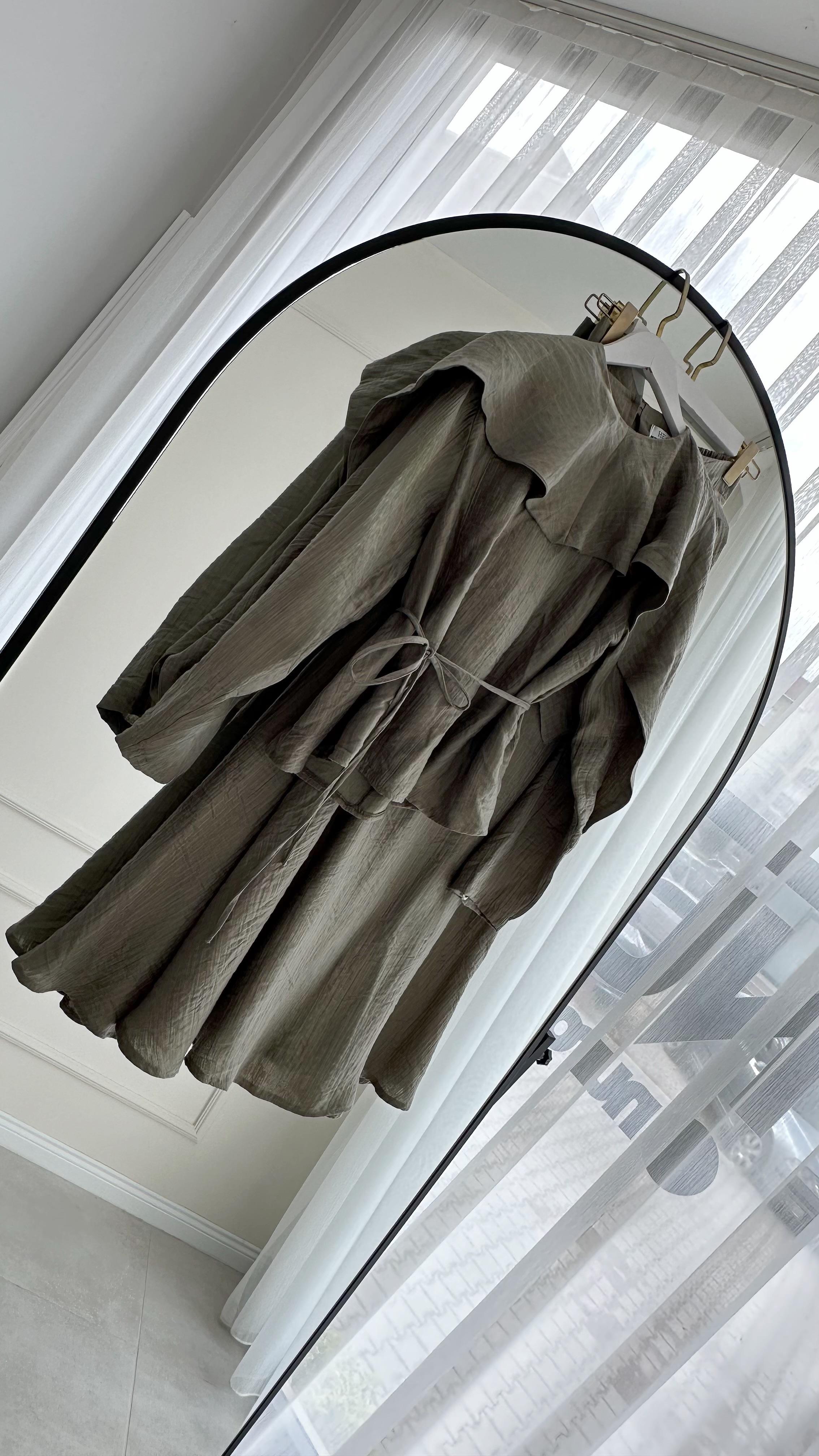 Olivia Müslin Haki Etek Takım