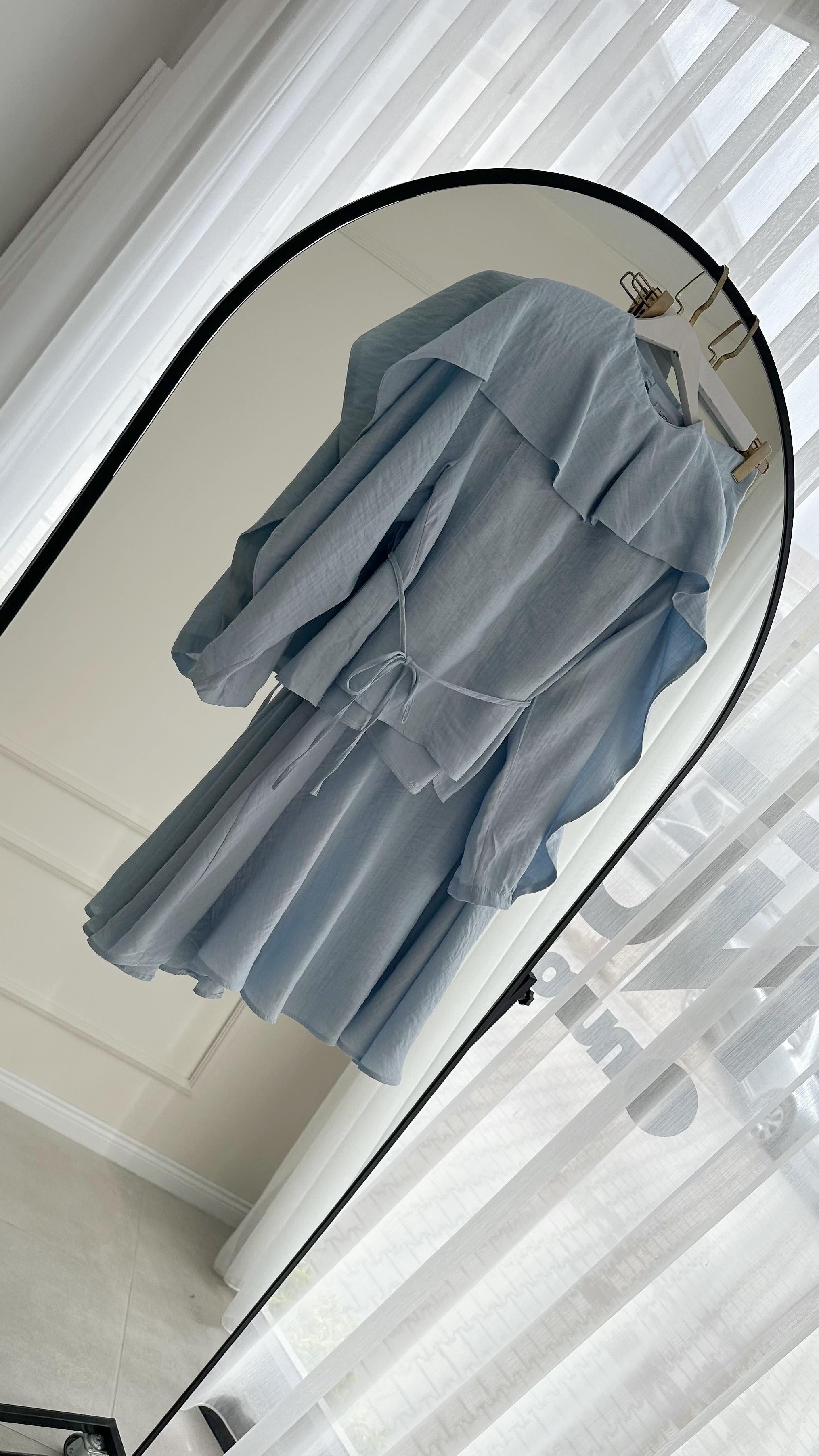 Olivia Müslin Mavi Etek Takım