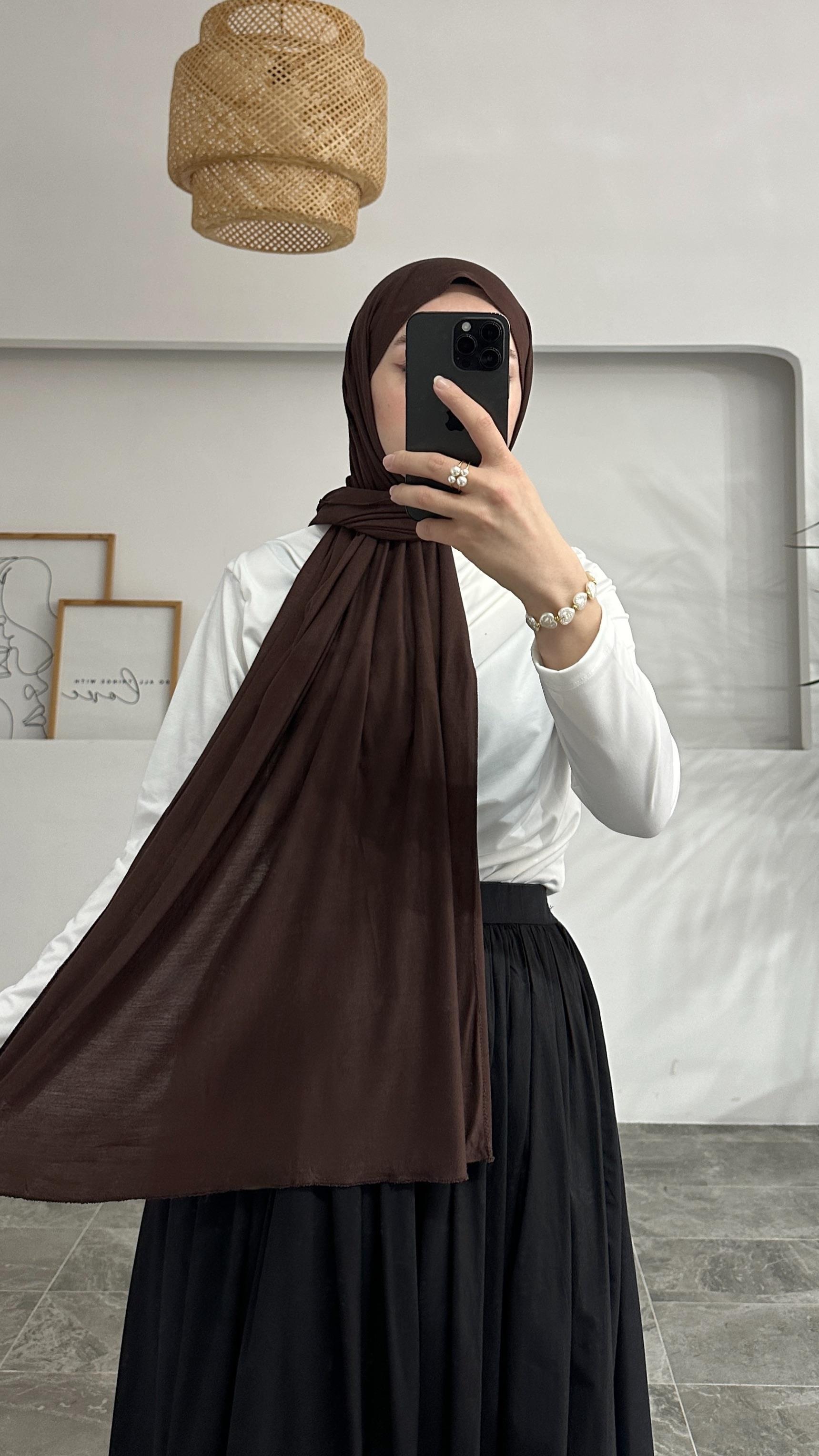 Perla Acı Kahve Penye Şal