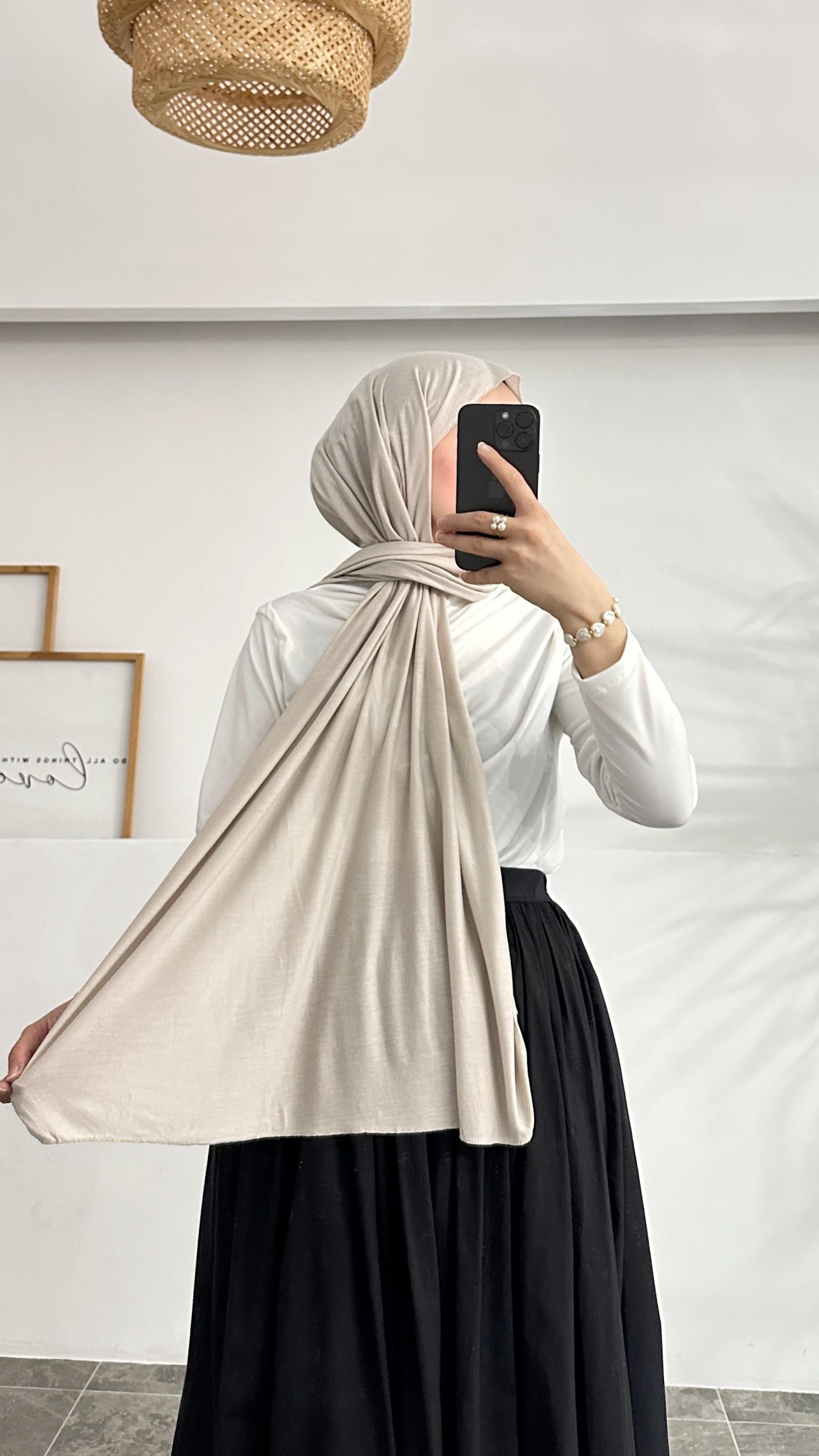 Perla Krem Penye Şal