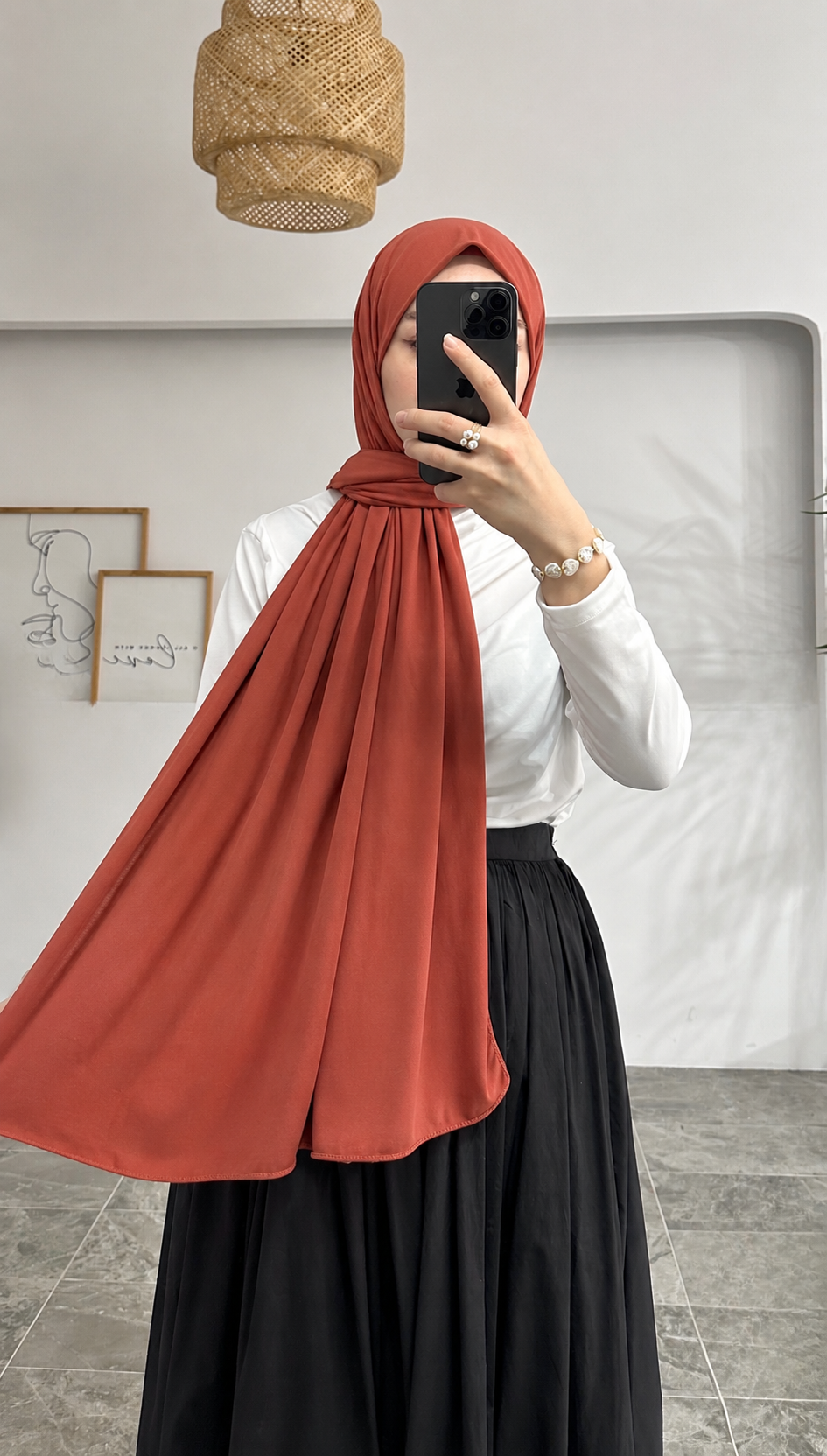 Perla Turuncu Penye Şal