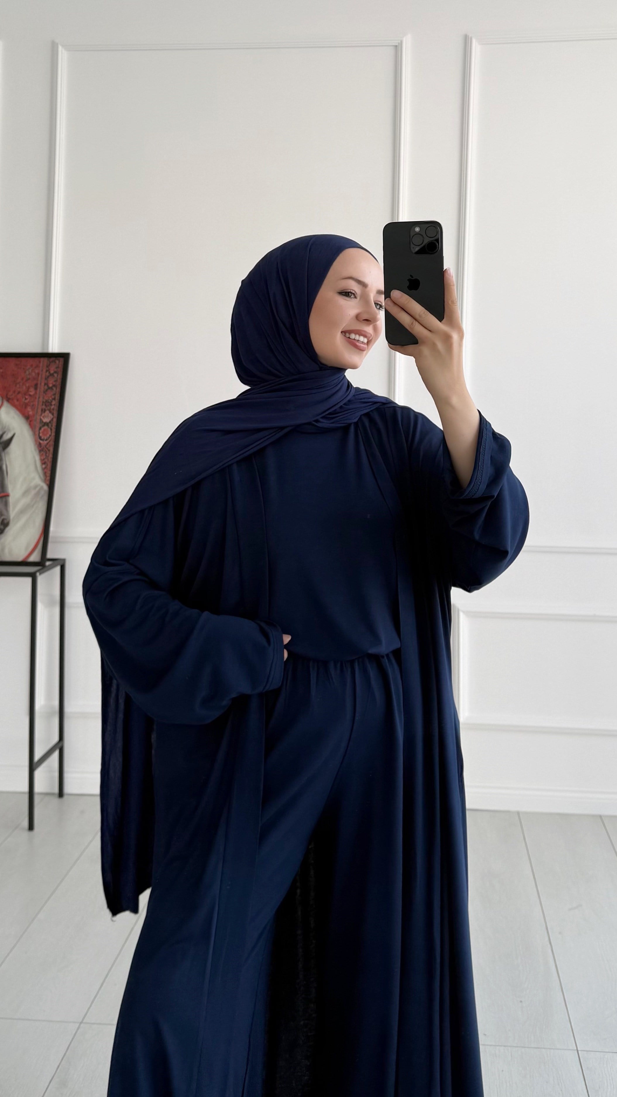 Pery Oversize Lacivert Üçlü Eşofman Takım