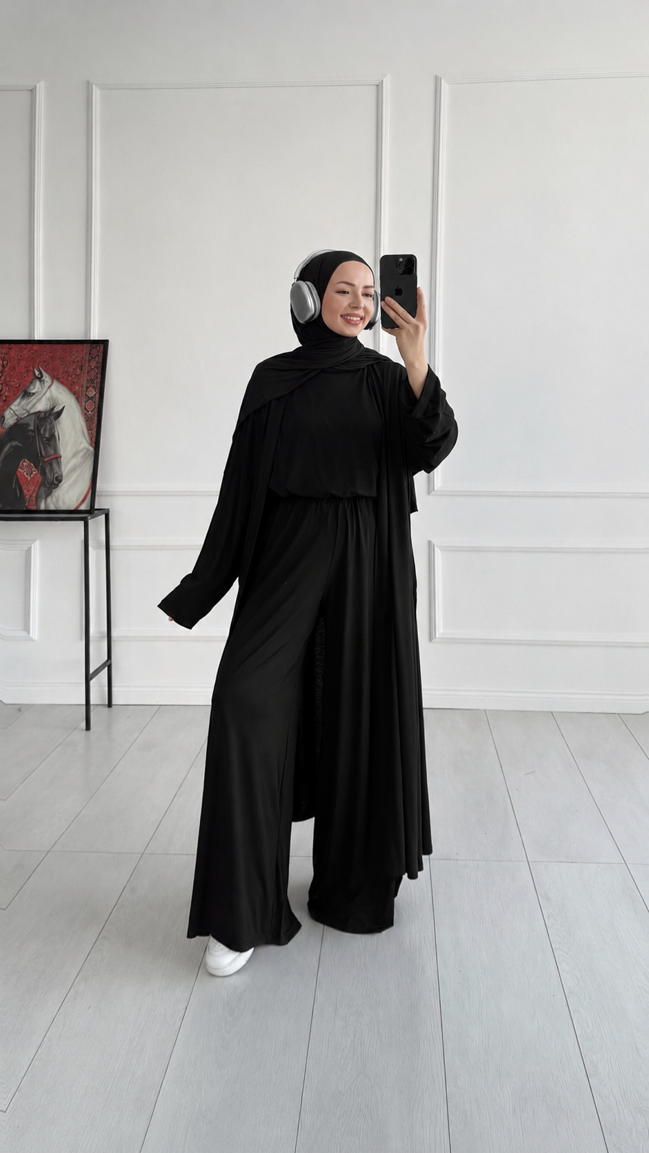 Pery Oversize Siyah Üçlü Eşofman Takım