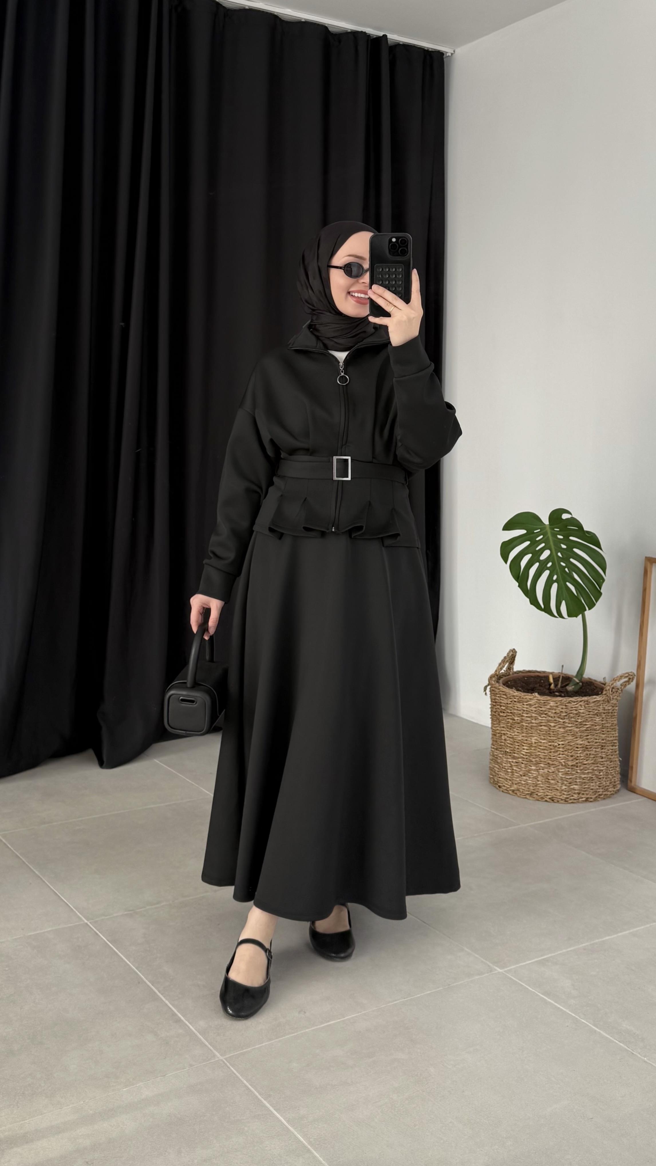 Polsen Scuba Kemerli Siyah Takım