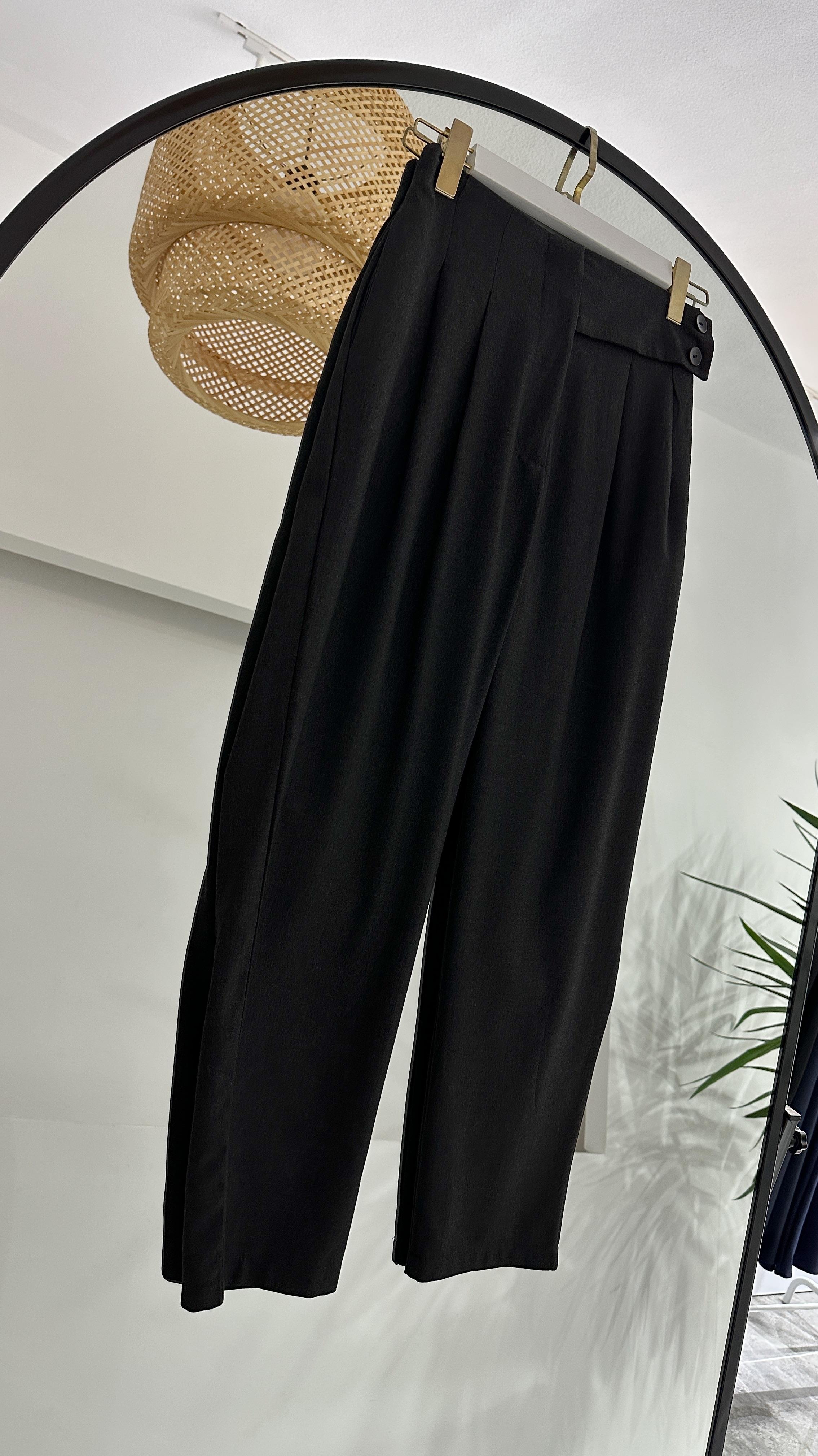 Sanda Lastikli Kumaş Antrasit Pantolon