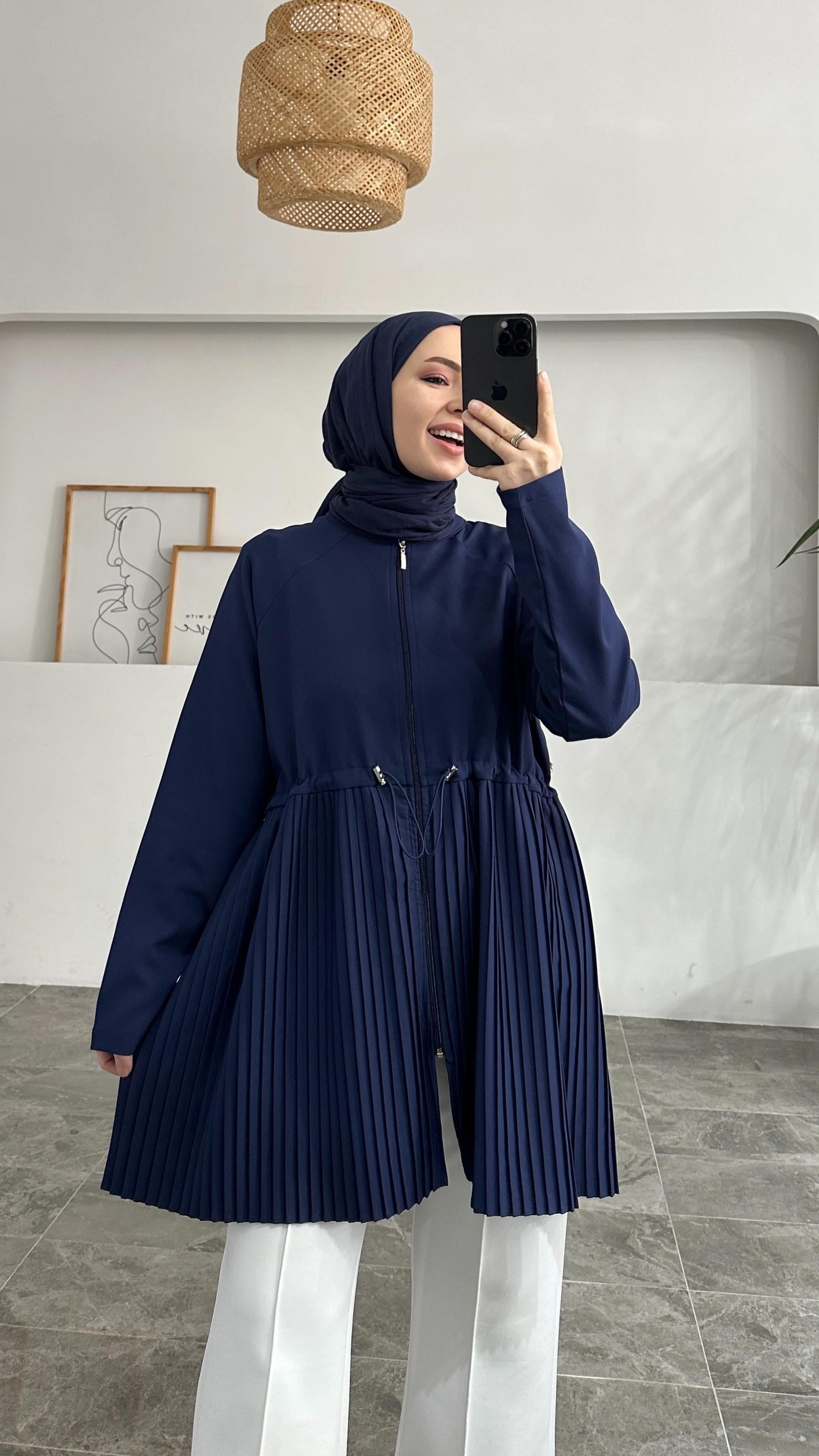 Senny Belden Piliseli Premium Lacivert Ceket