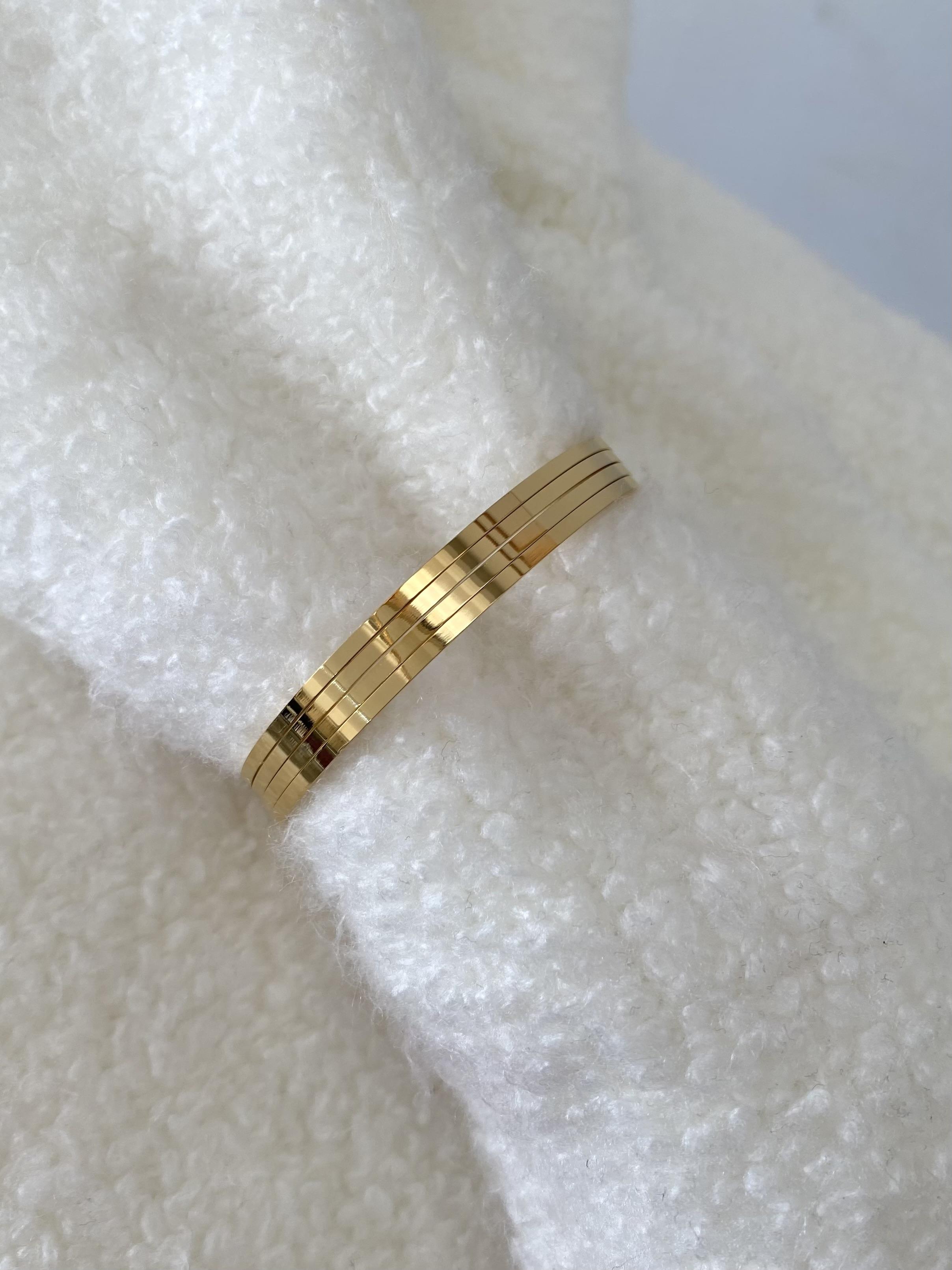 Stella Full Gold İnce Ajda Bilezik