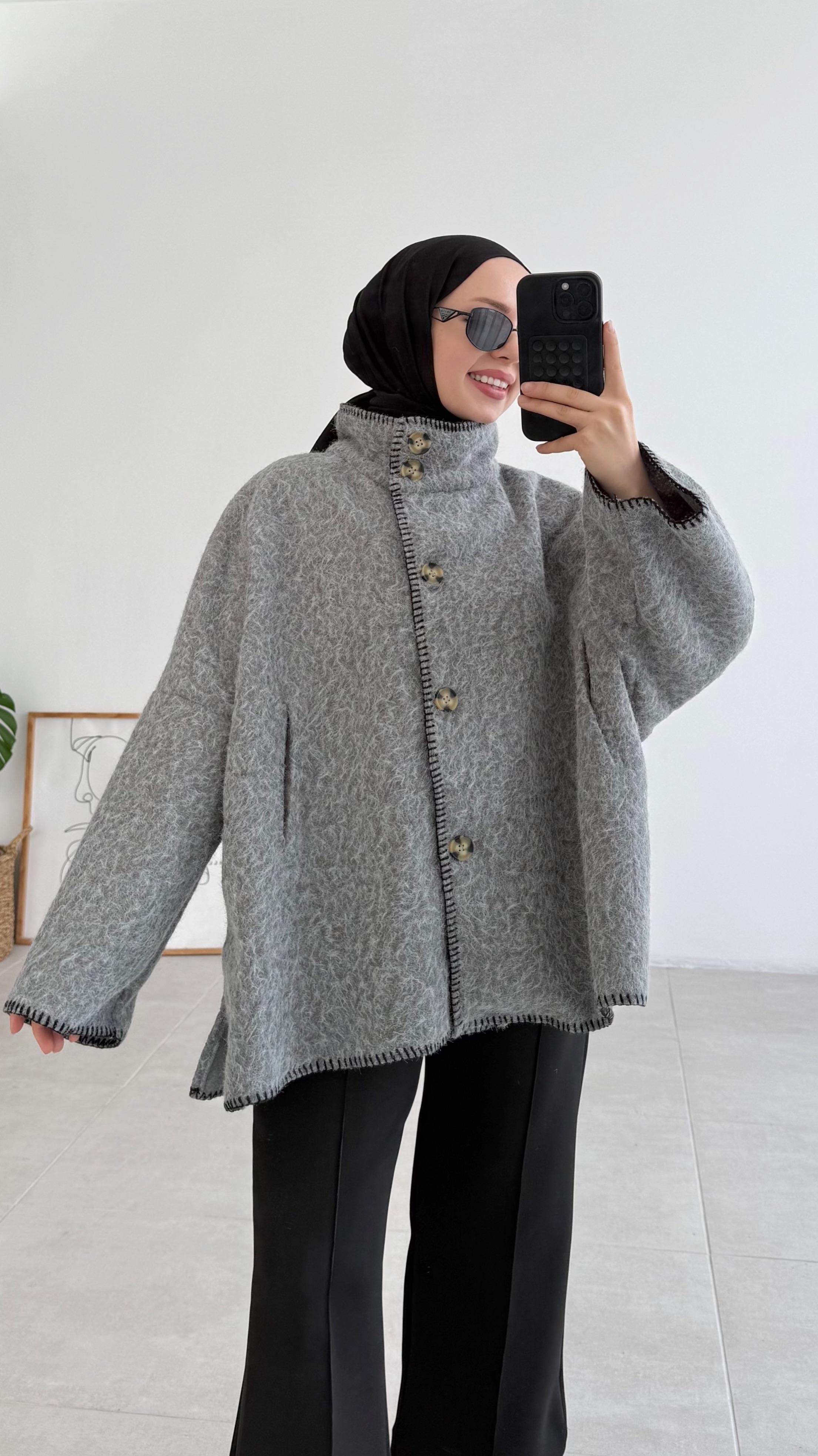 Tanlo Gri Teddy Ceket