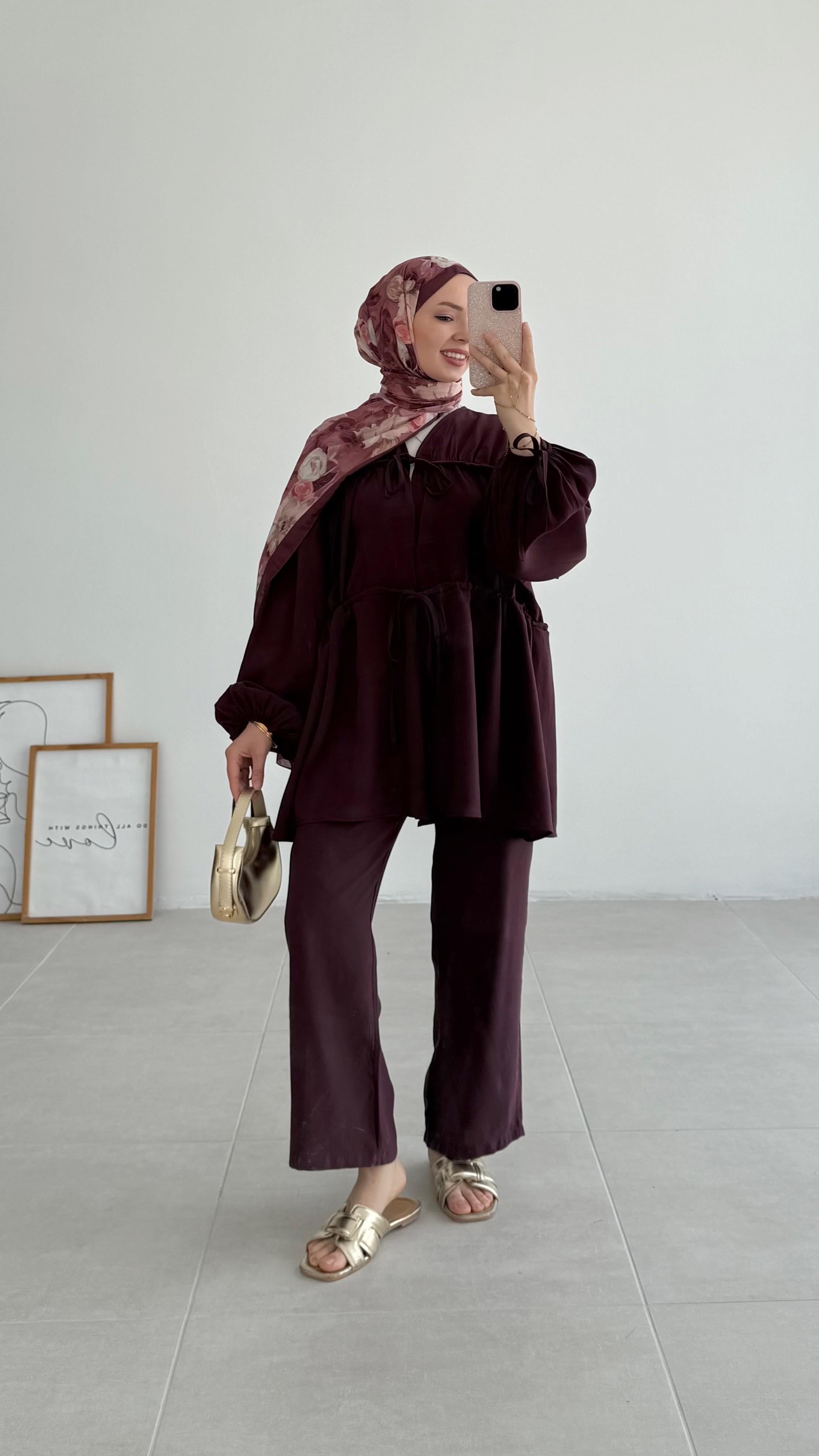 Tensel Büzgülü Mürdüm Takım