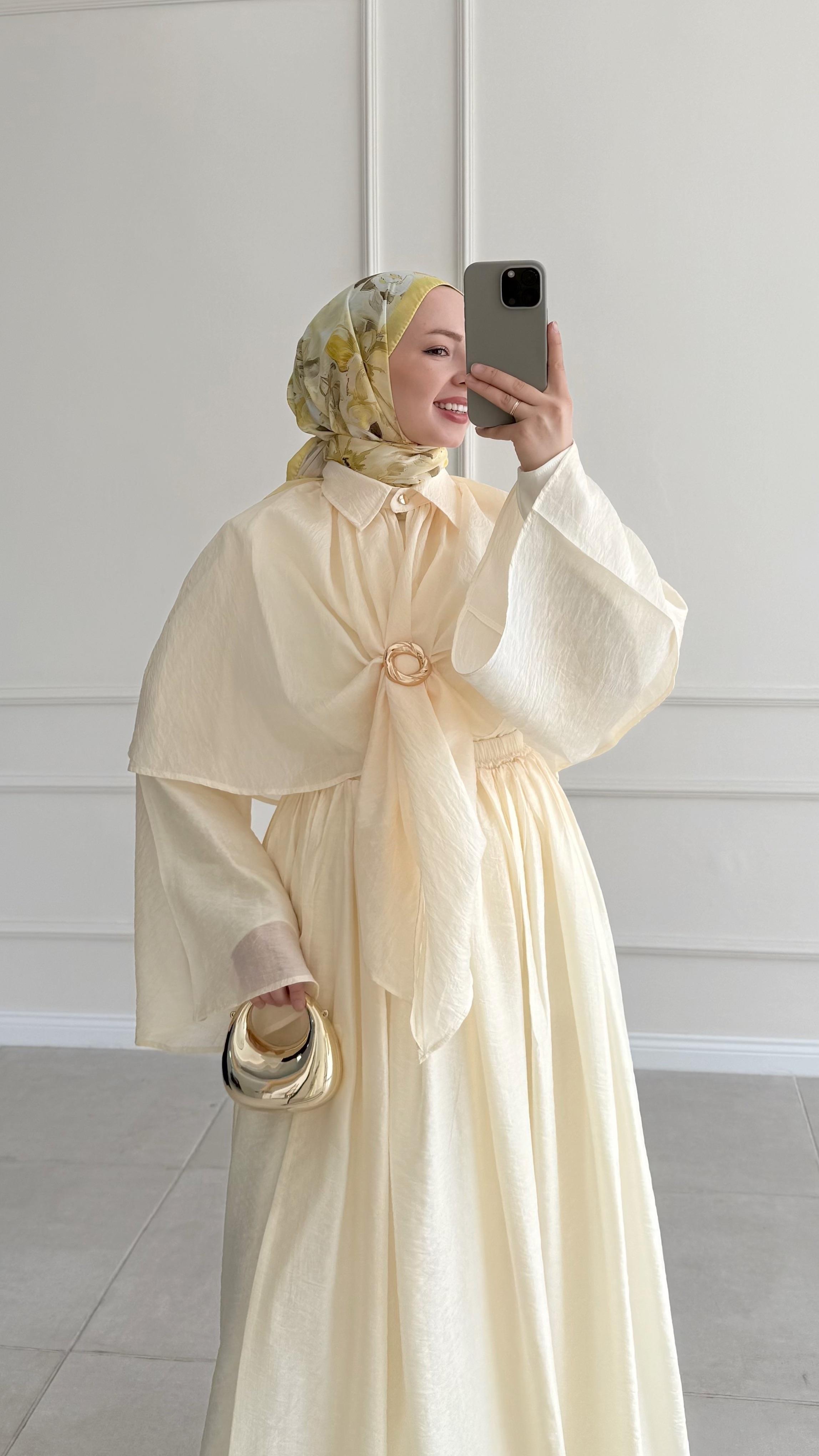 Wazoli Sarı Üçlü Etek Takım