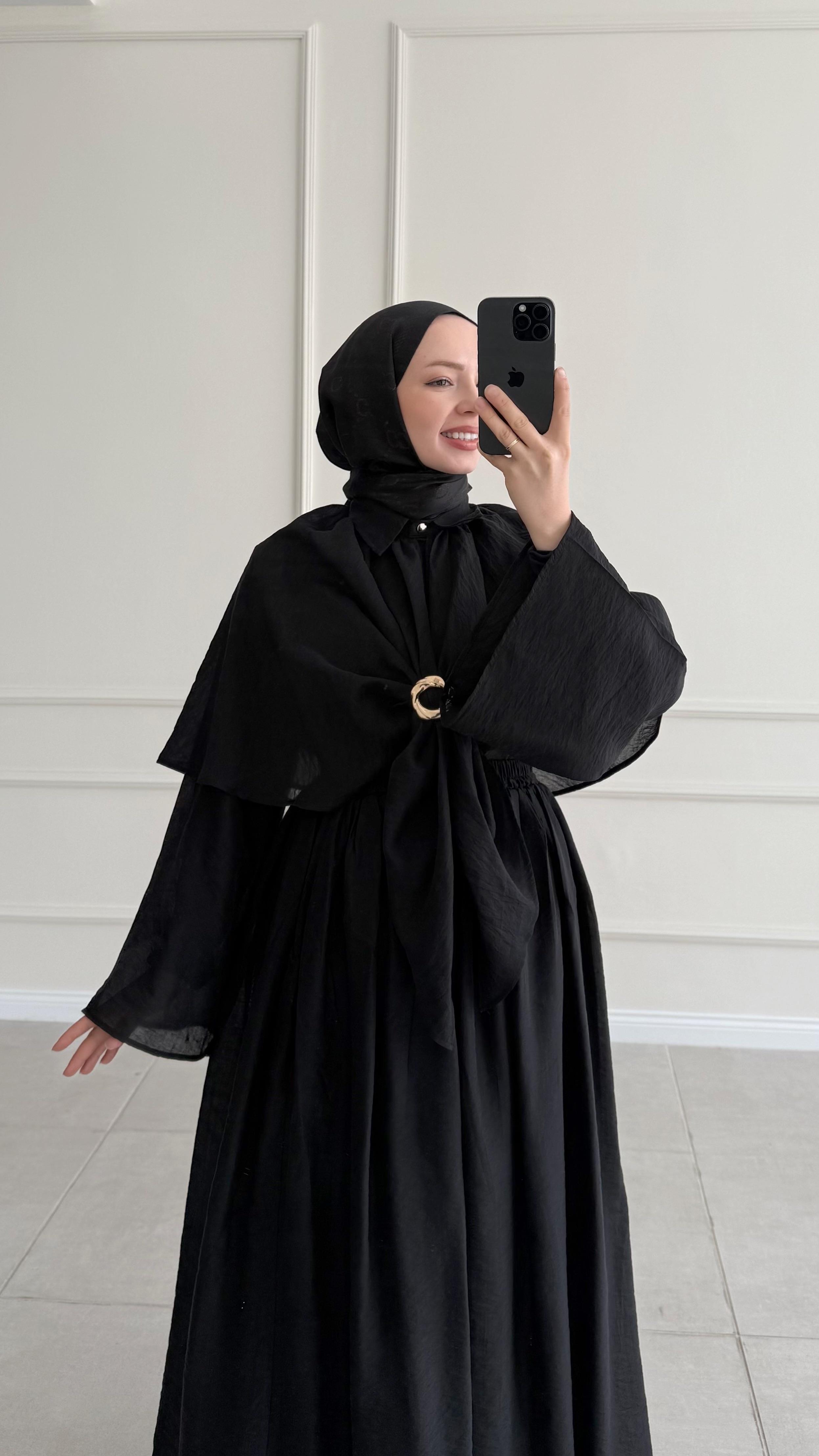 Wazoli Siyah Üçlü Etek Takım