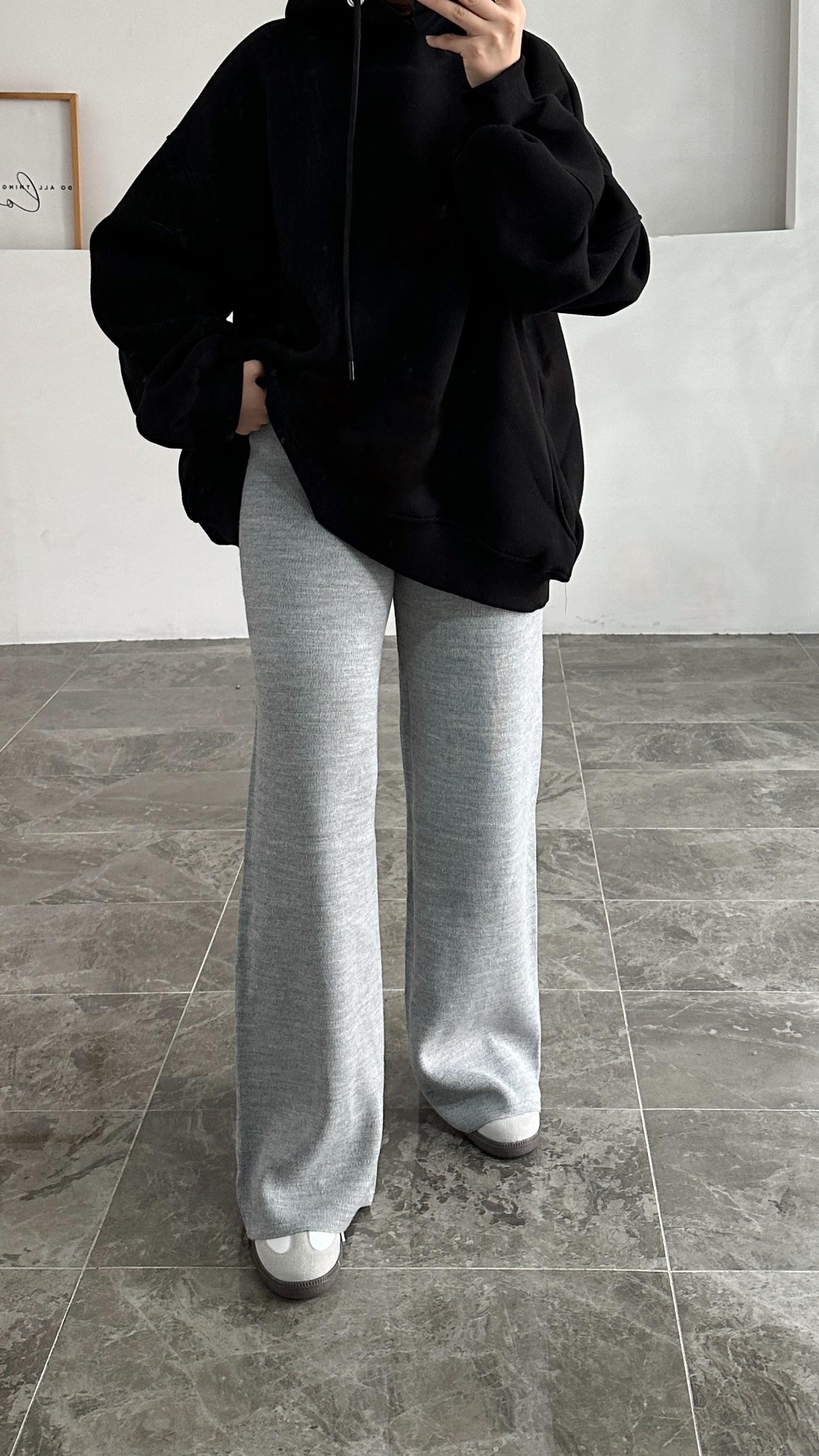 Yoko Gri Triko Pantolon