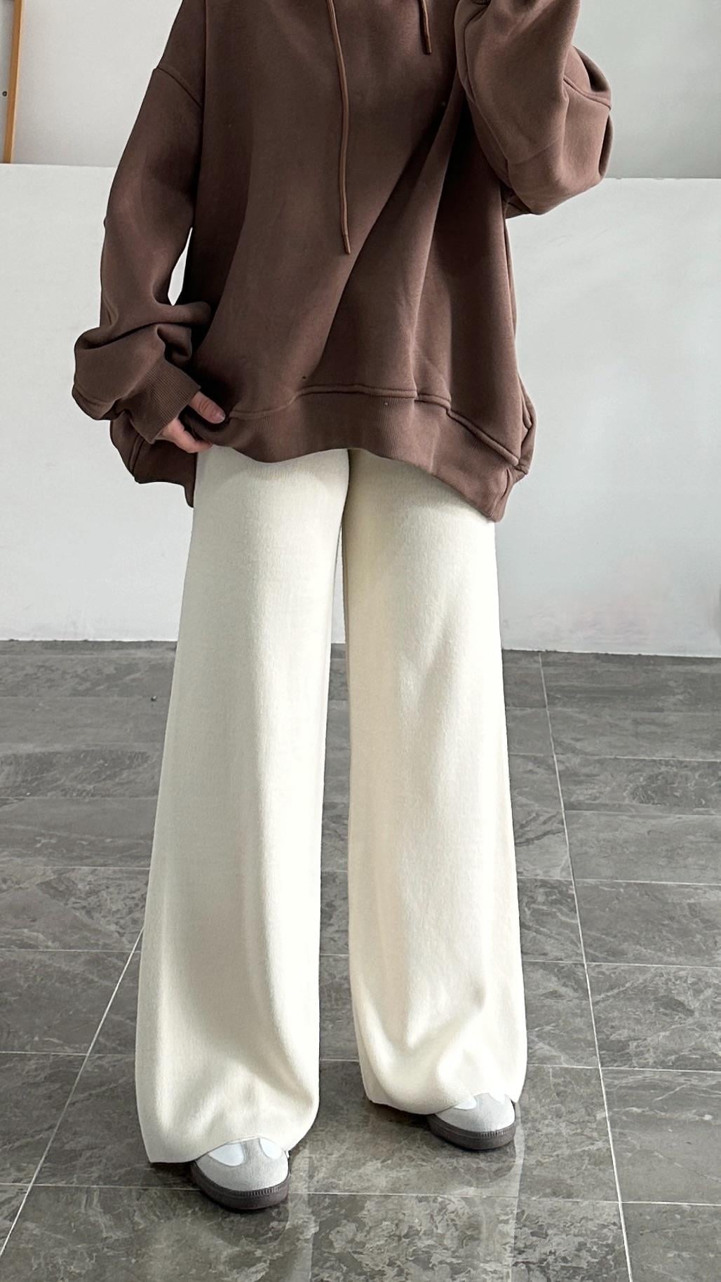 Yoko Krem Triko Pantolon