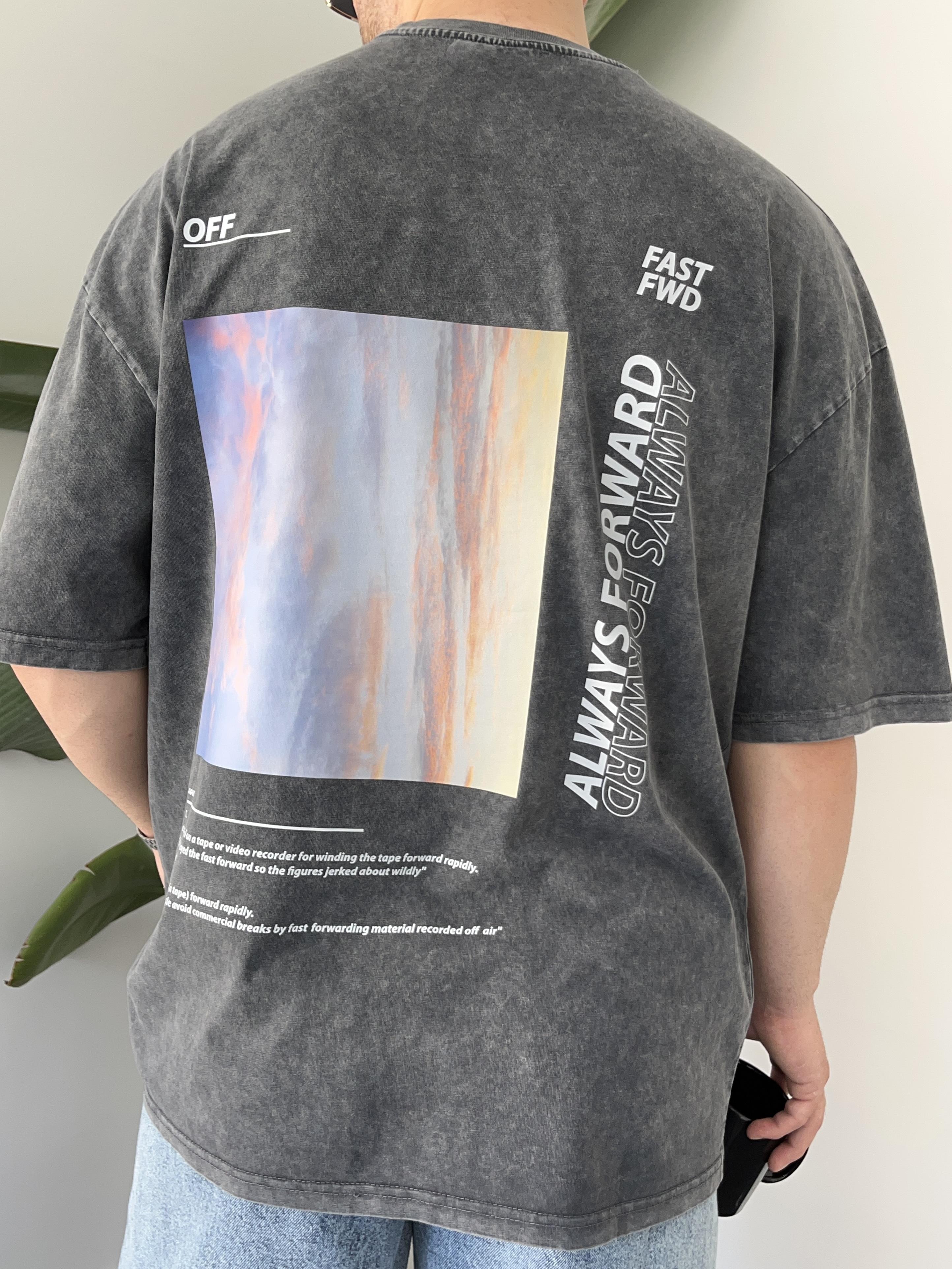 1989 Yıkamalı Oversize T-shirt