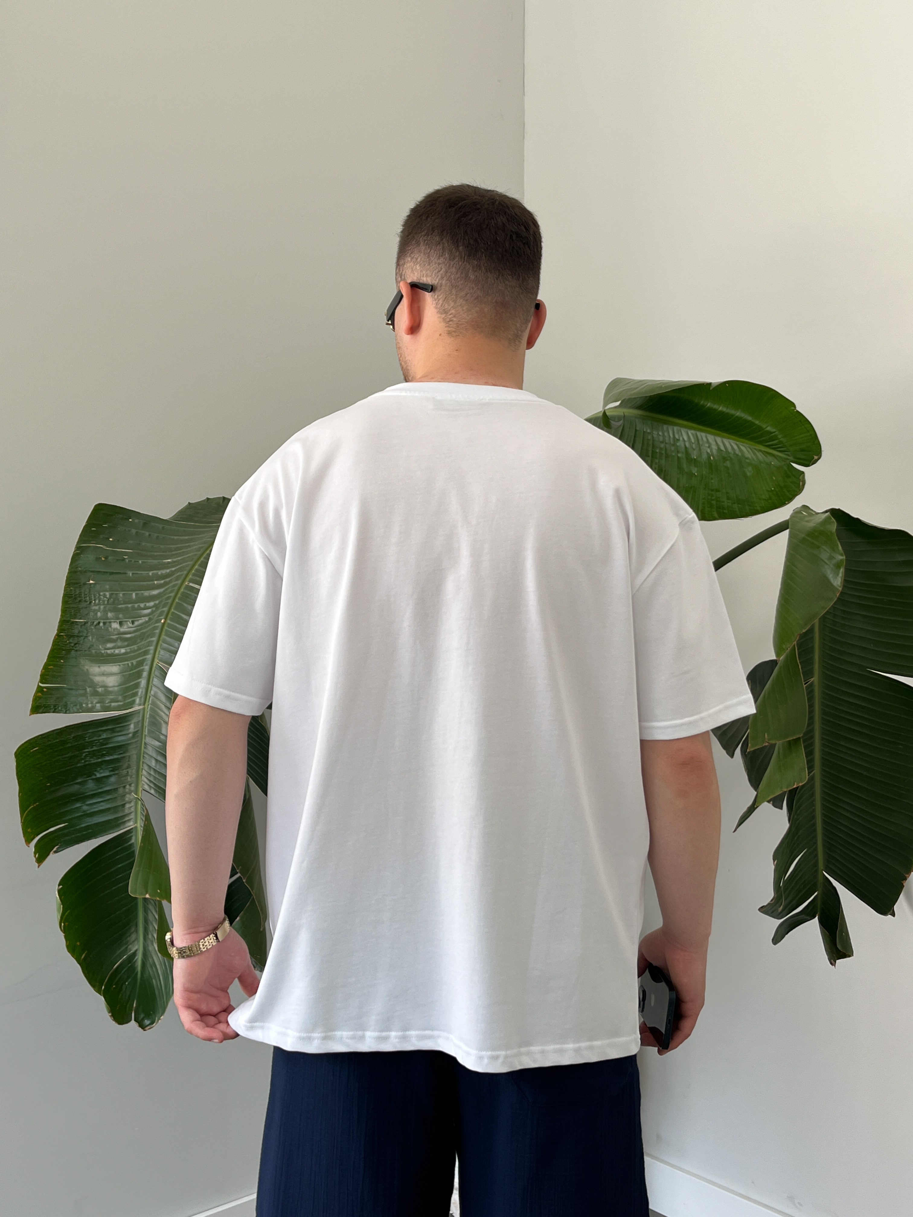 Beyaz Basic Oversize Tişört