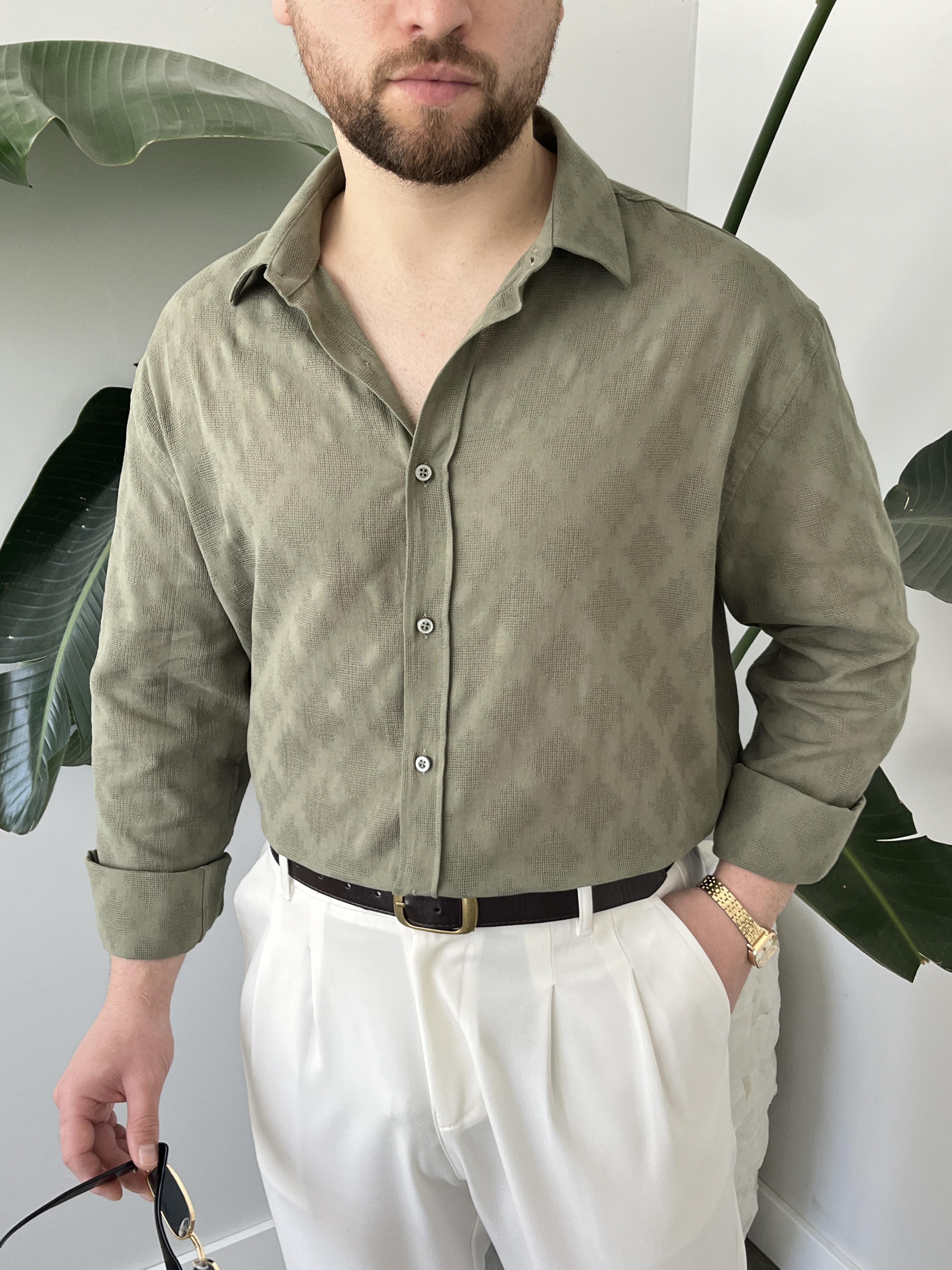 Çağla Casual Desenli Gömlek