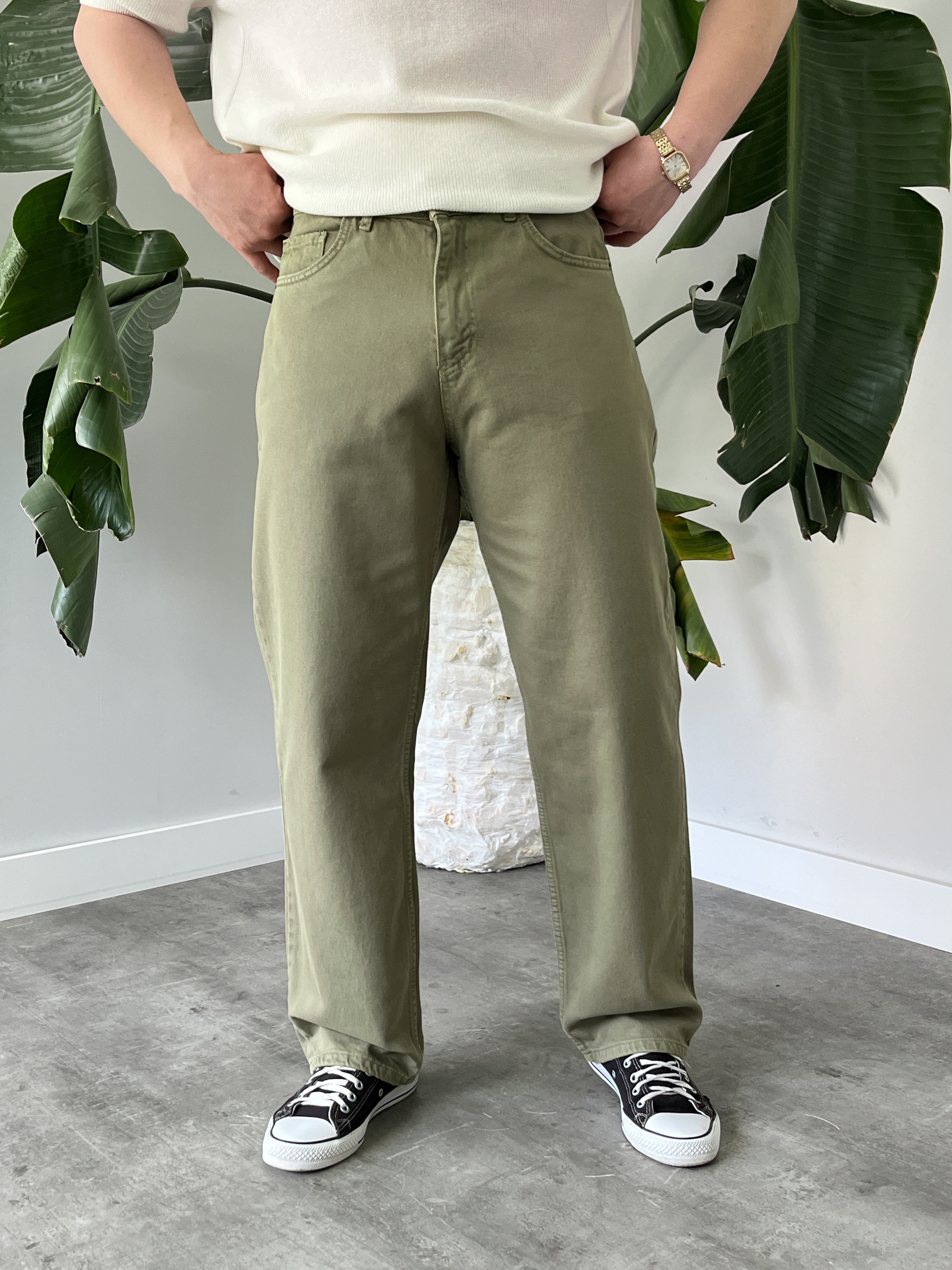 Çağla Kanvas Baggy Jean