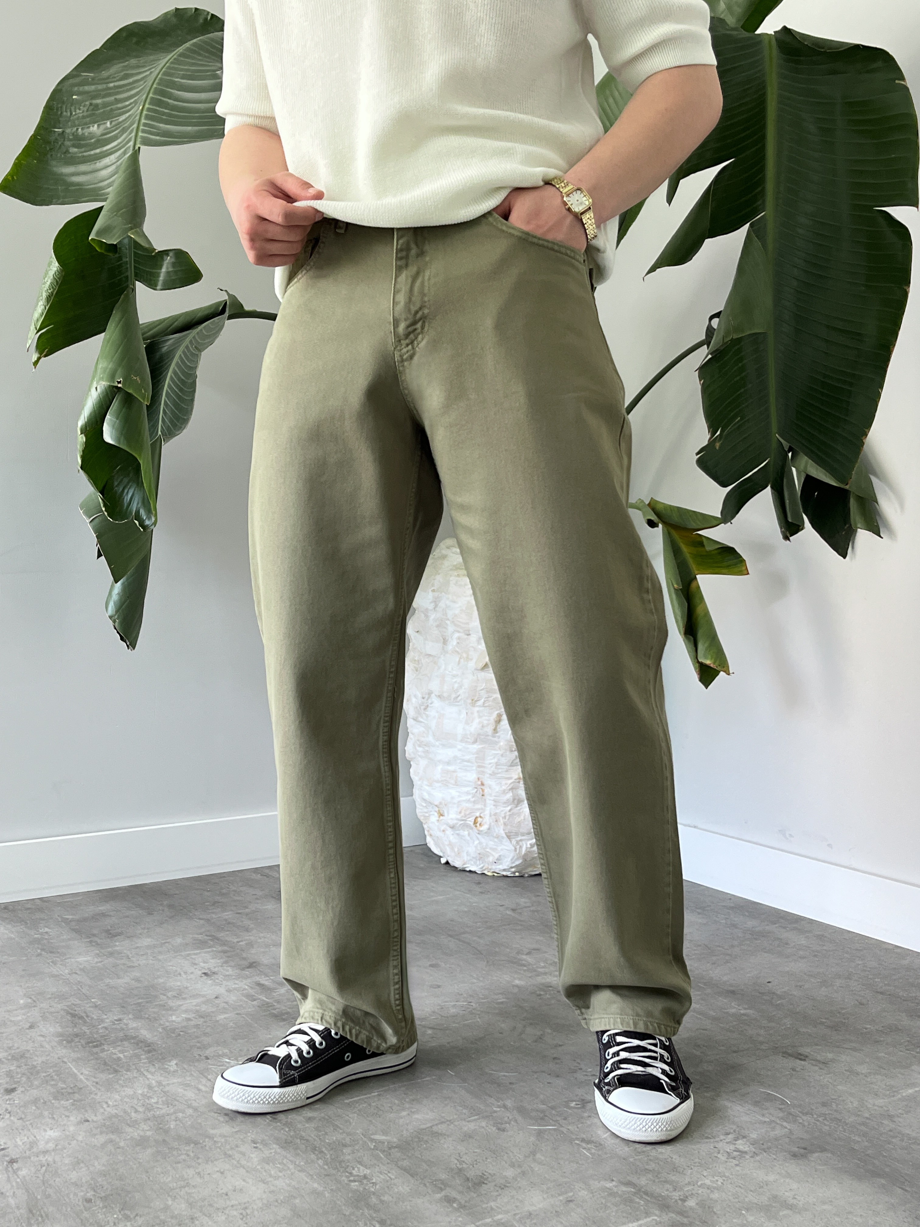 Çağla Kanvas Baggy Jean