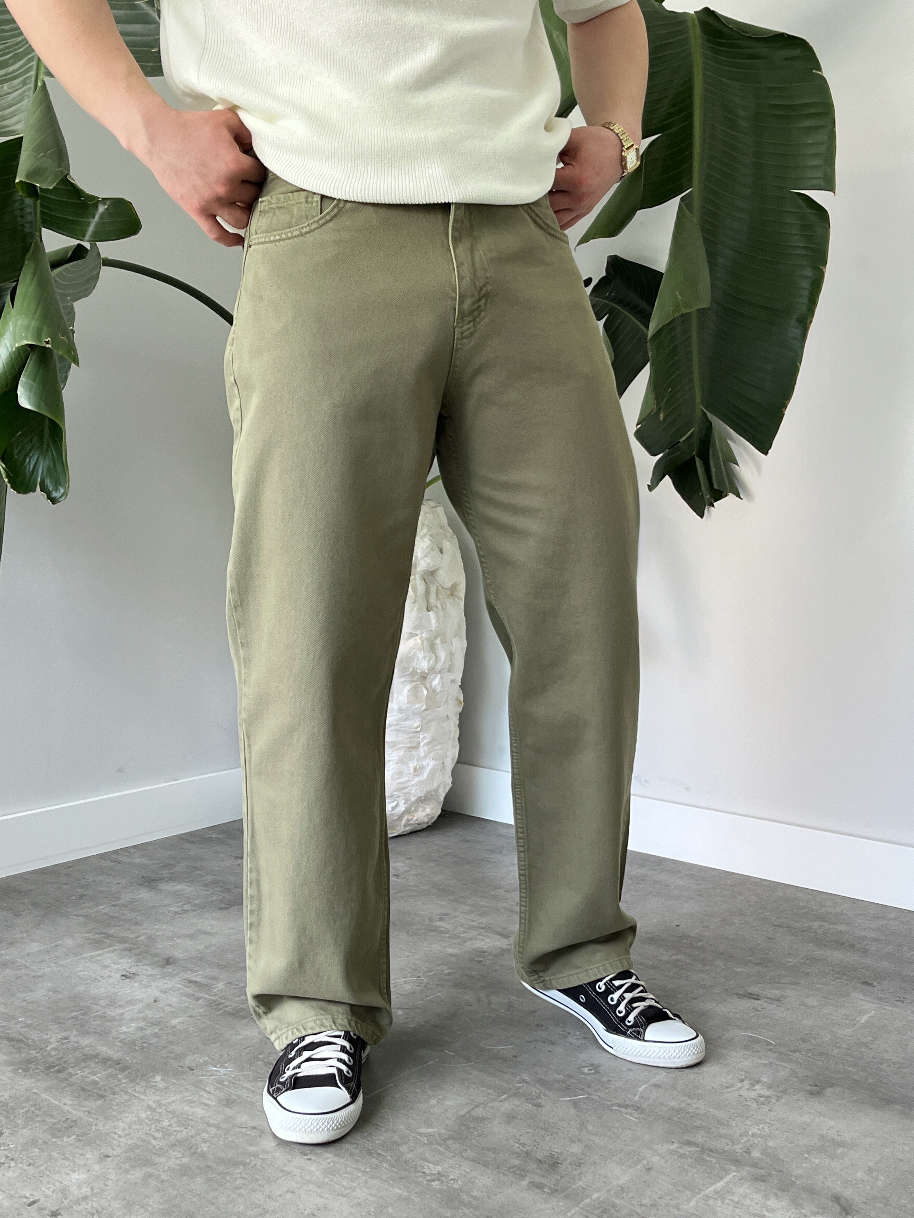 Çağla Kanvas Baggy Jean