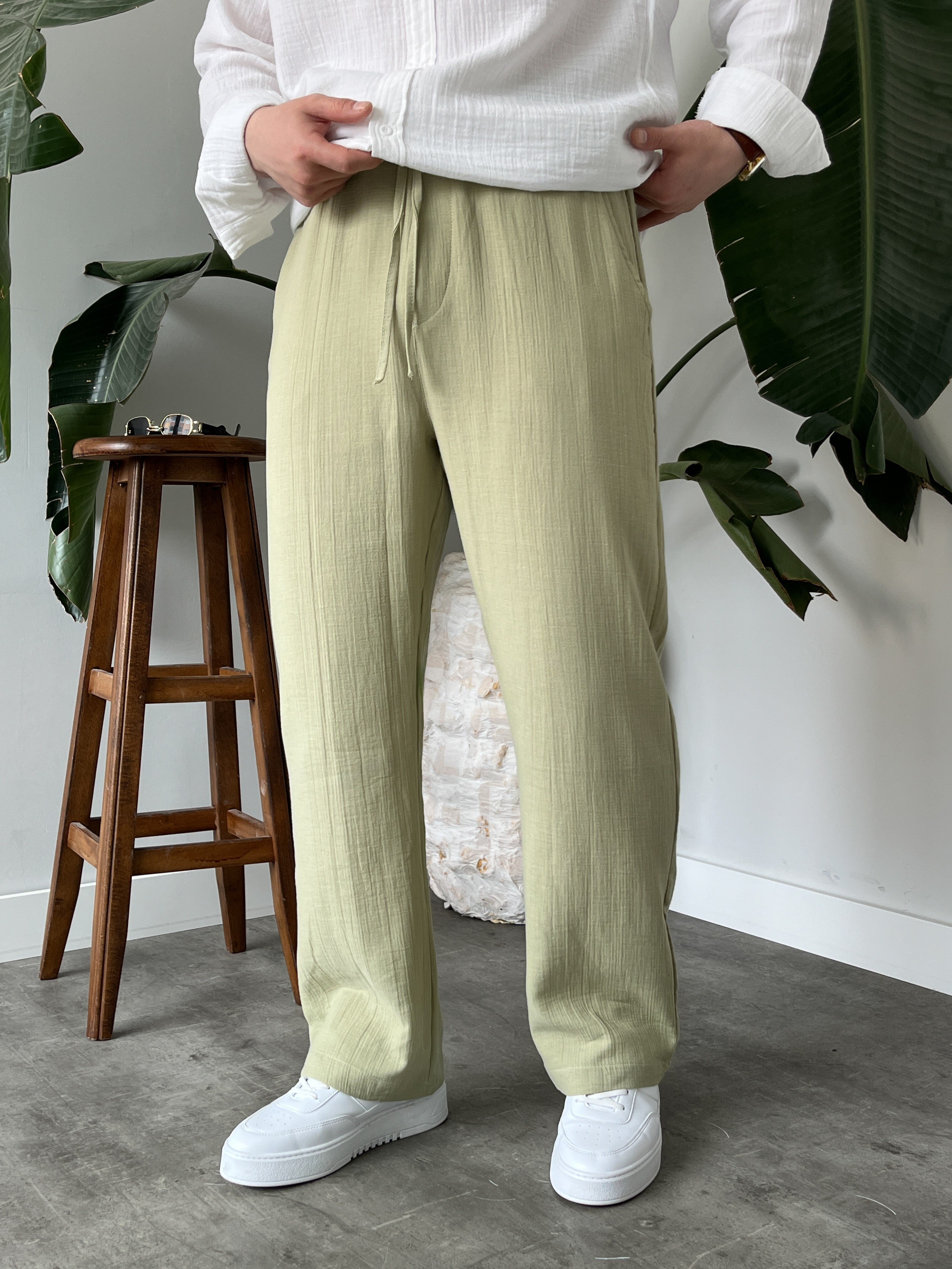 Çağla Premium Müslin Dokulu Baggy Pantolon