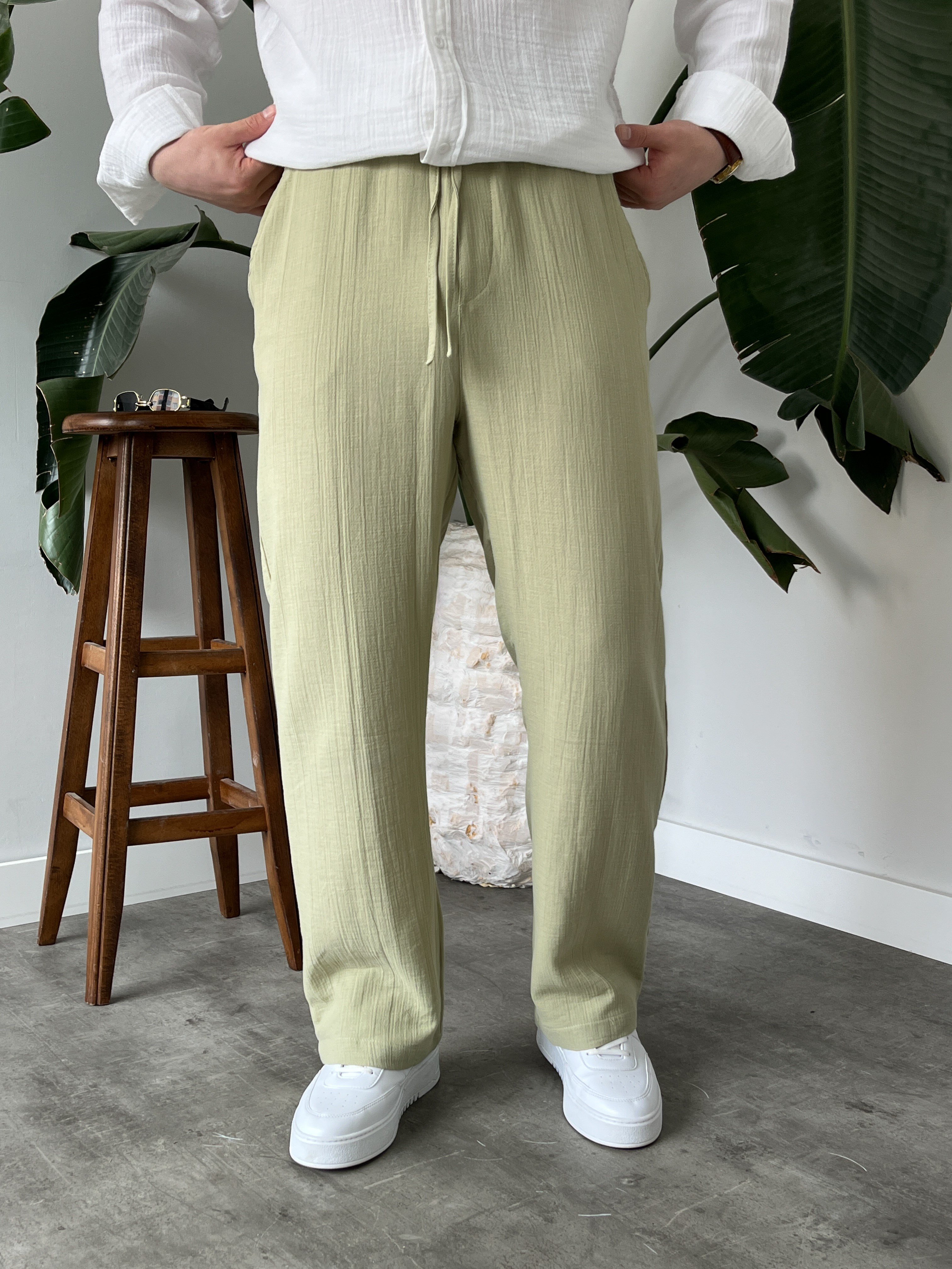 Çağla Premium Müslin Dokulu Baggy Pantolon