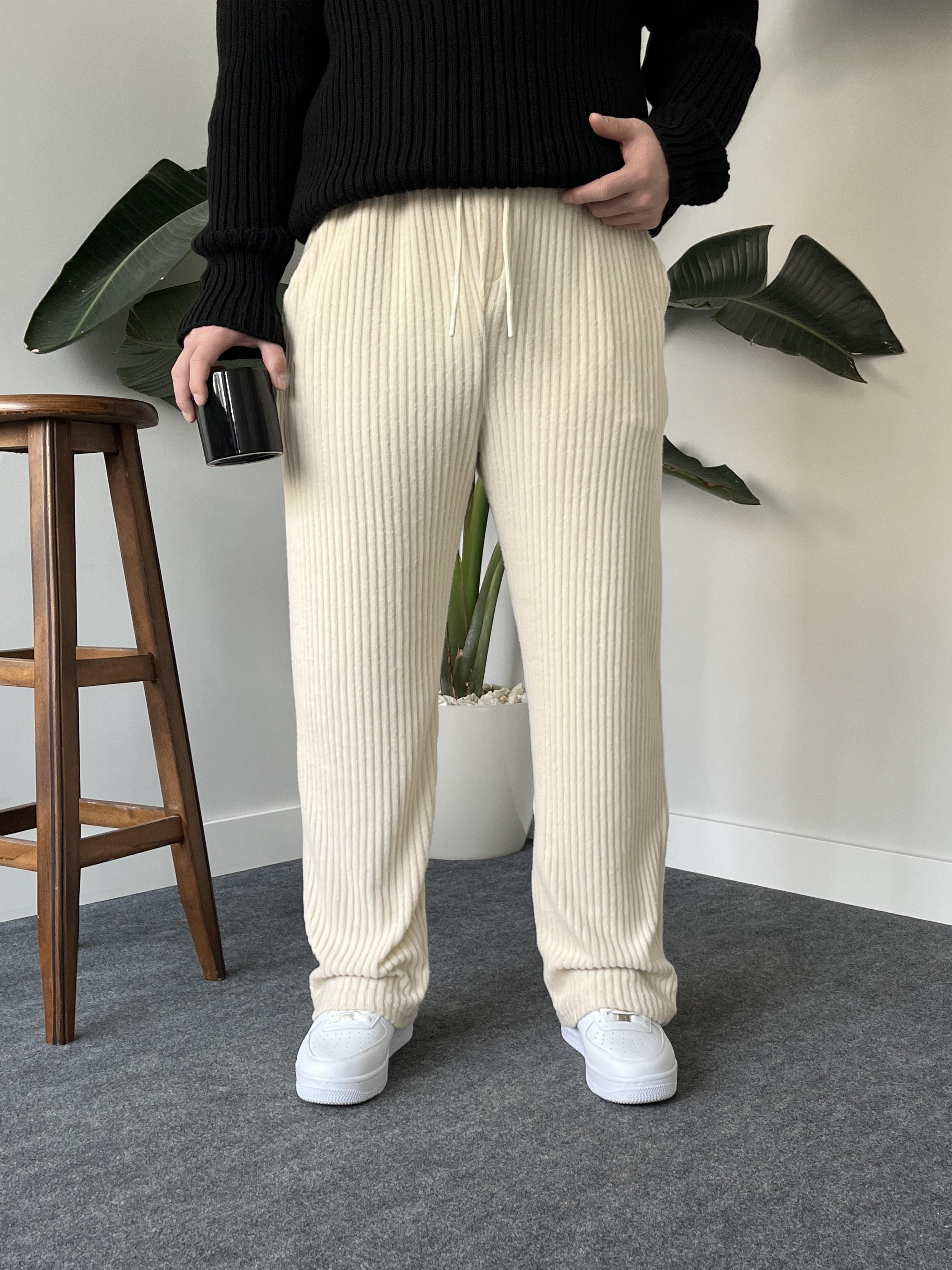 Corda Krem Fitilli Pantolon