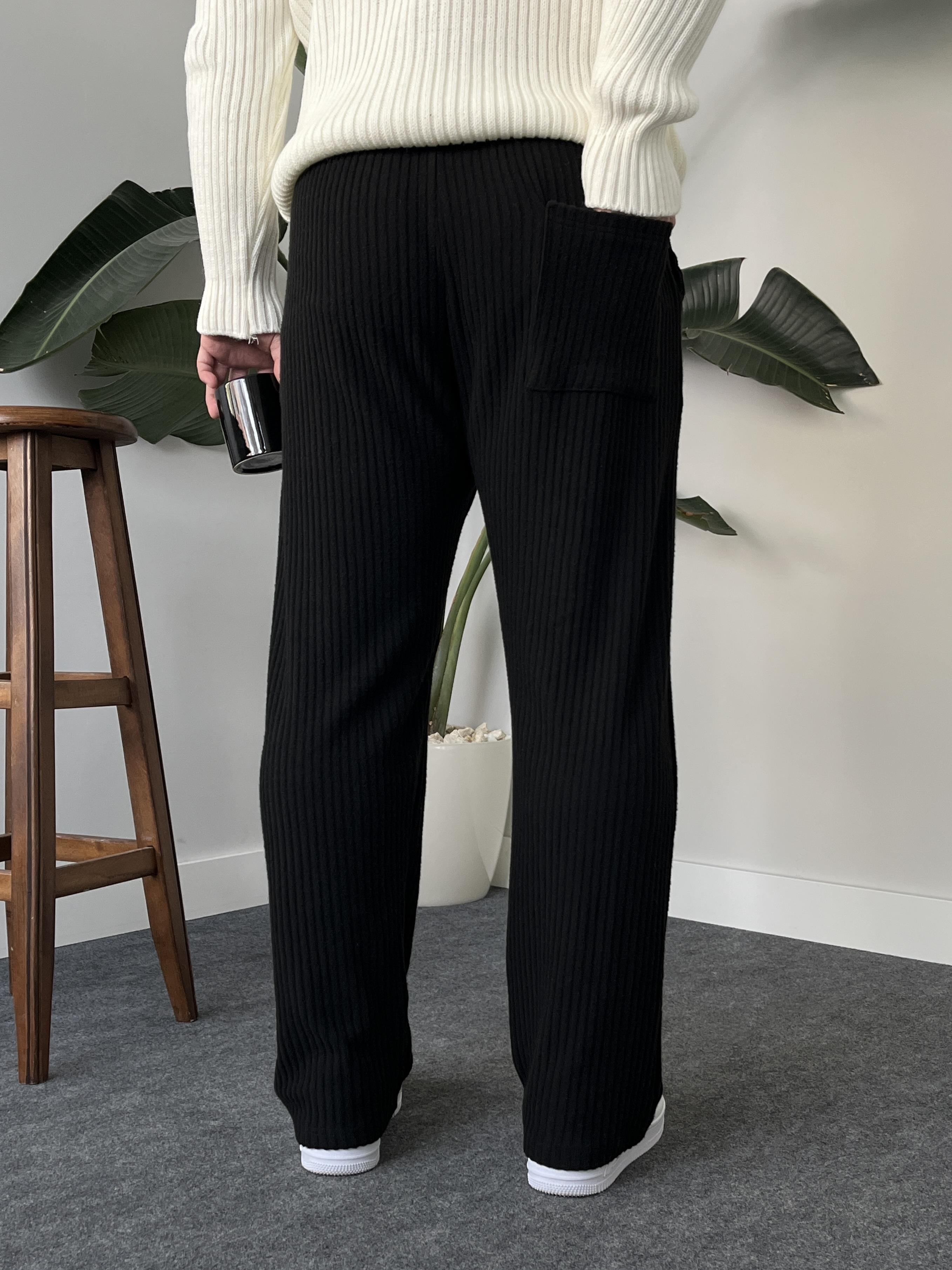 Corda Siyah Fitilli Pantolon