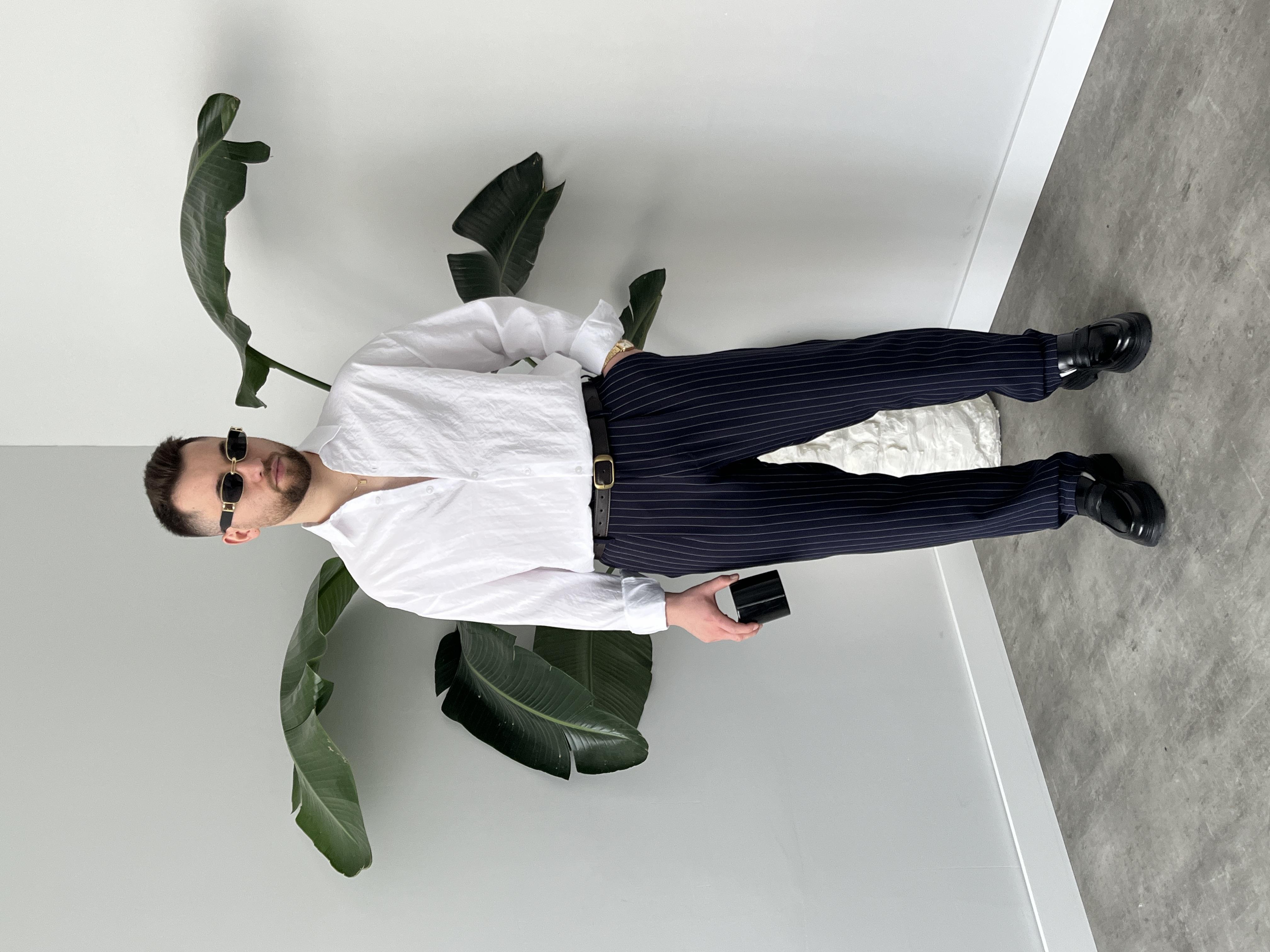 Dante Beyaz Modal Kumaş Oversize Gömlek