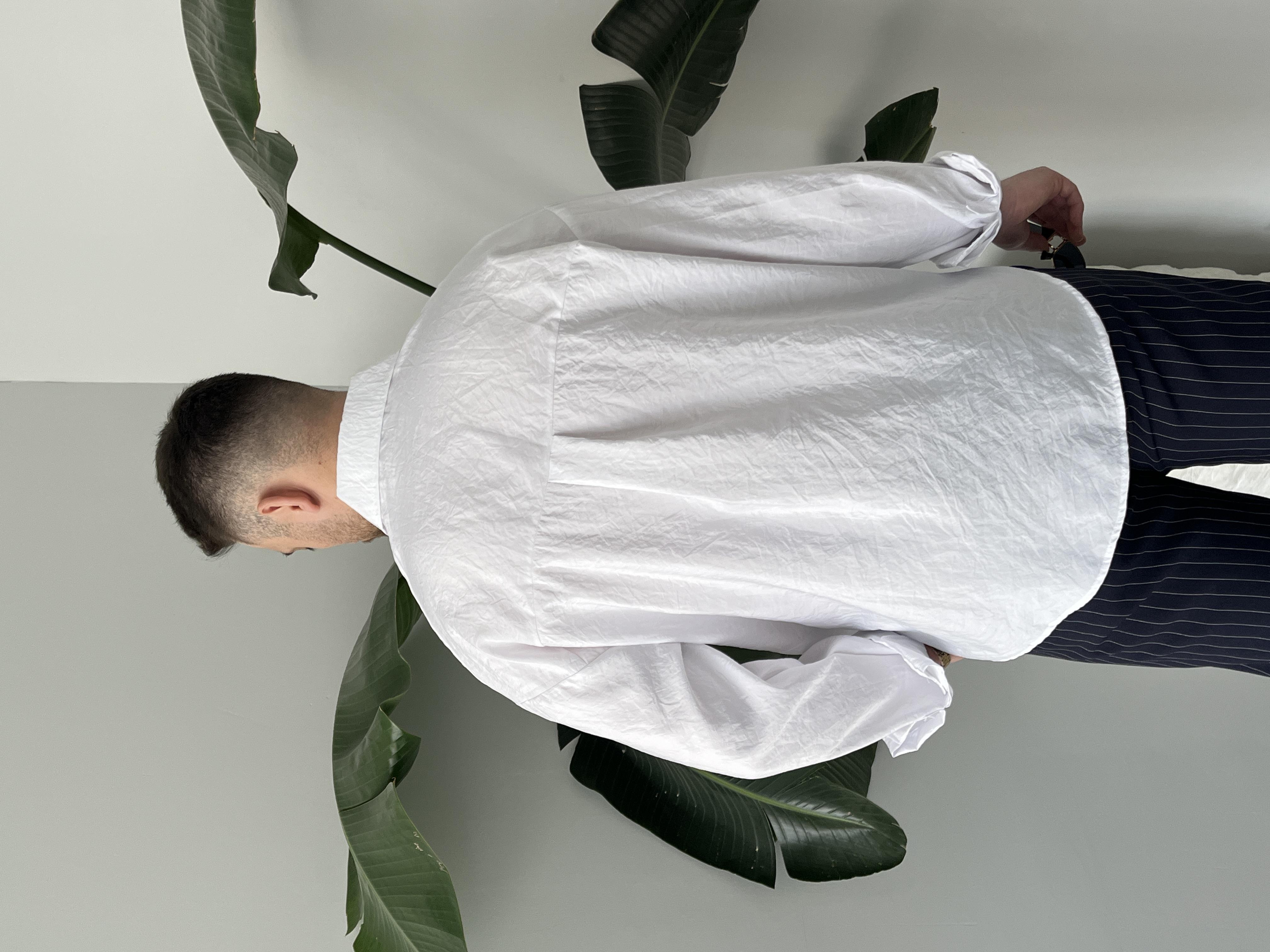 Dante Beyaz Modal Kumaş Oversize Gömlek