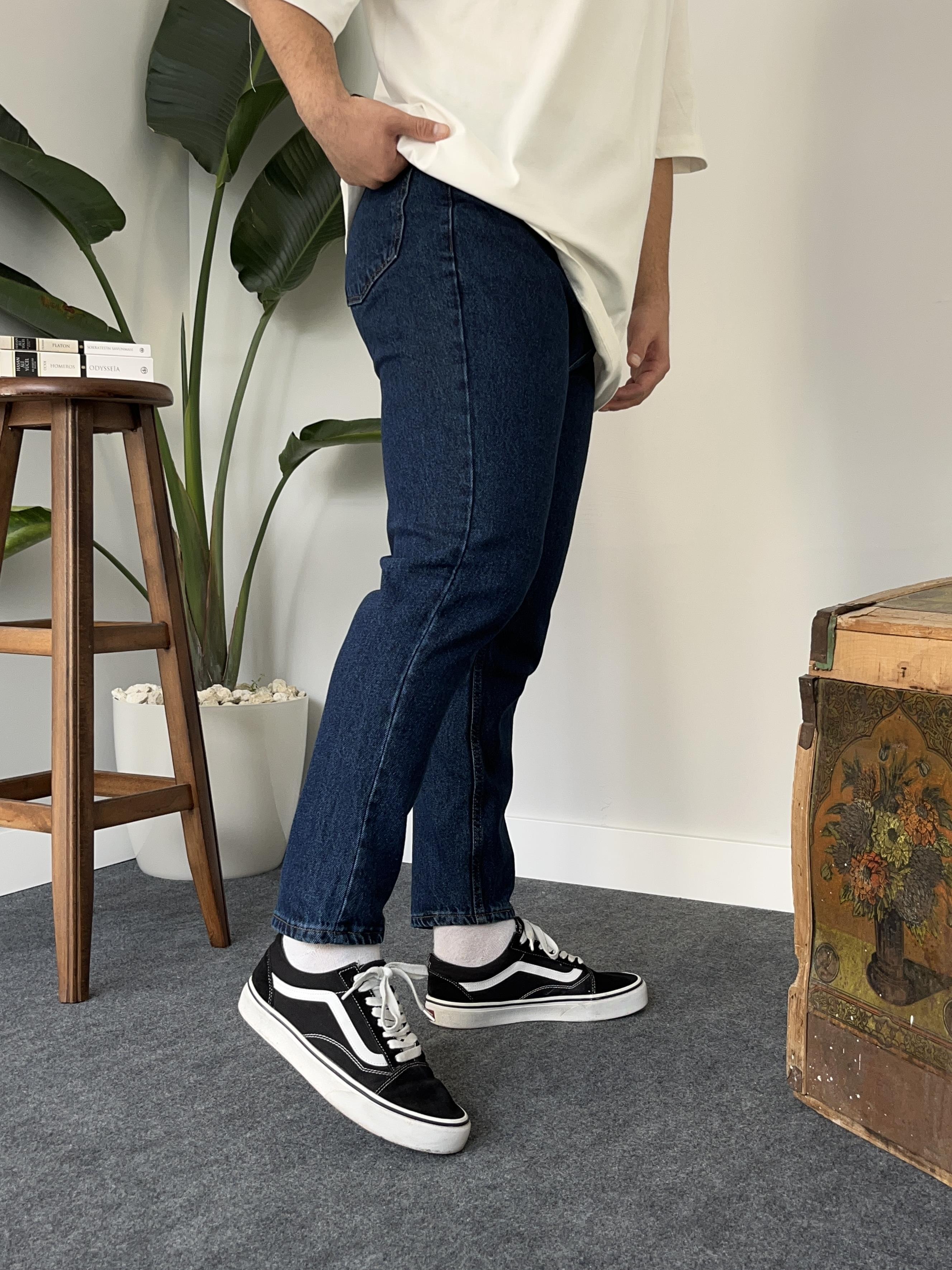 Dark Blue Boyfriend Jean