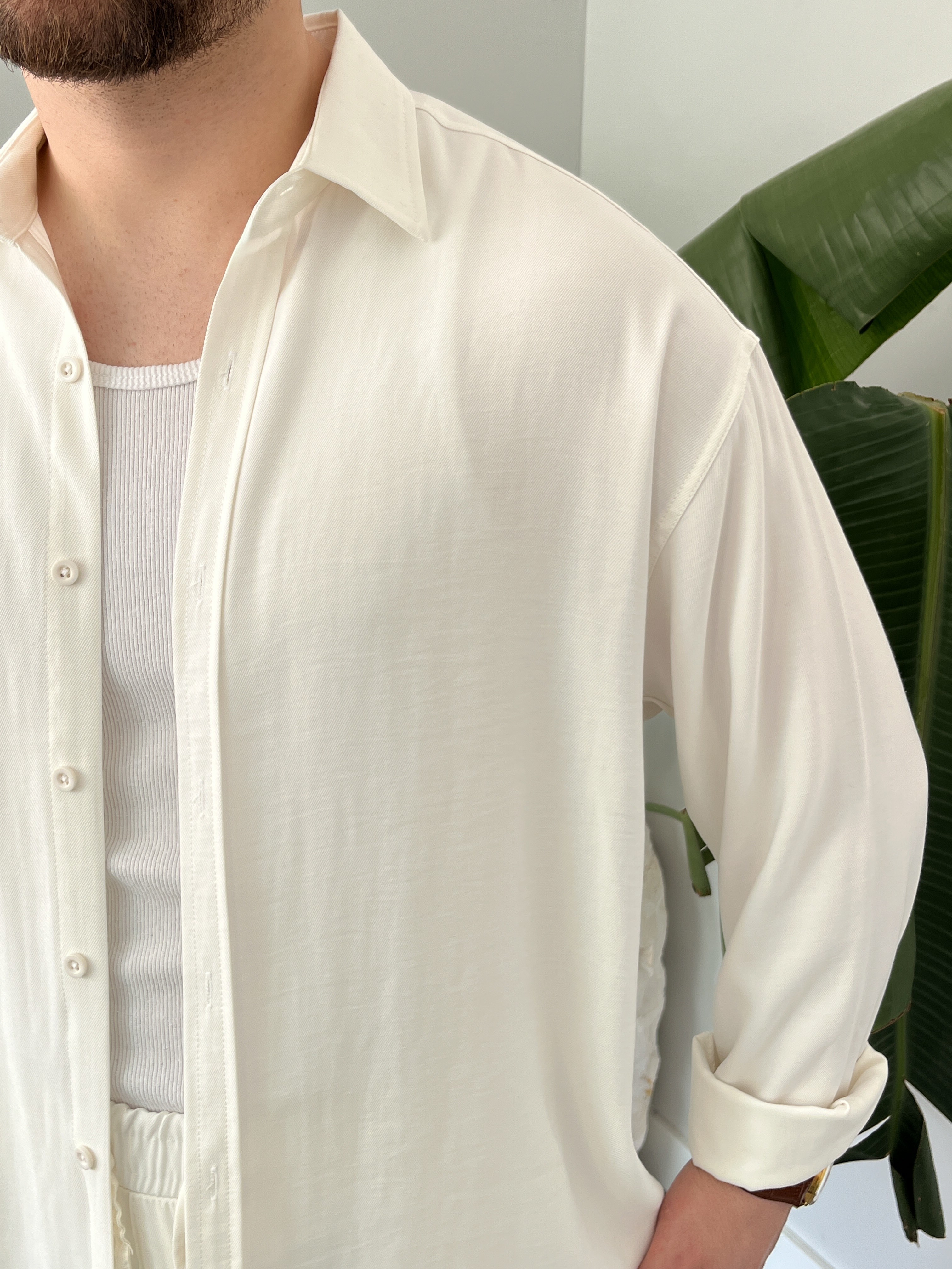 Ekru Premium Modal Oversize Takım