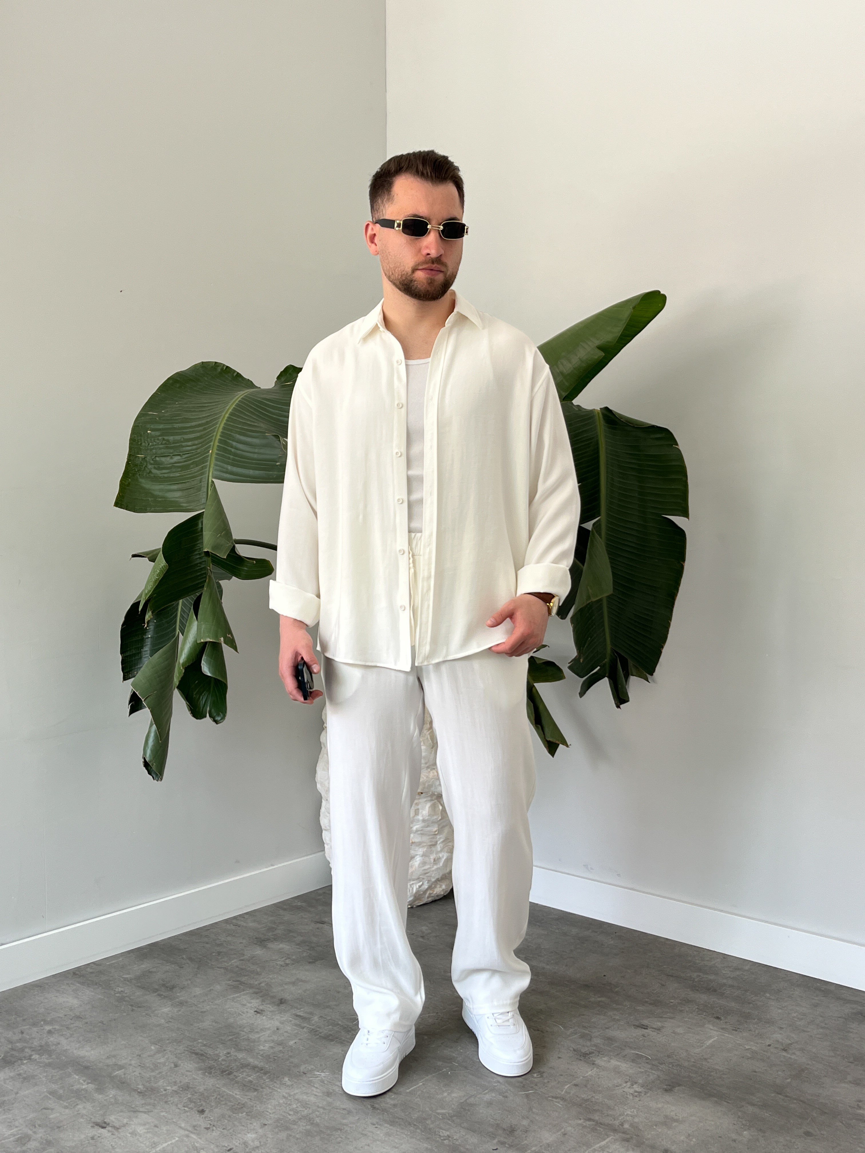 Ekru Premium Modal Oversize Takım
