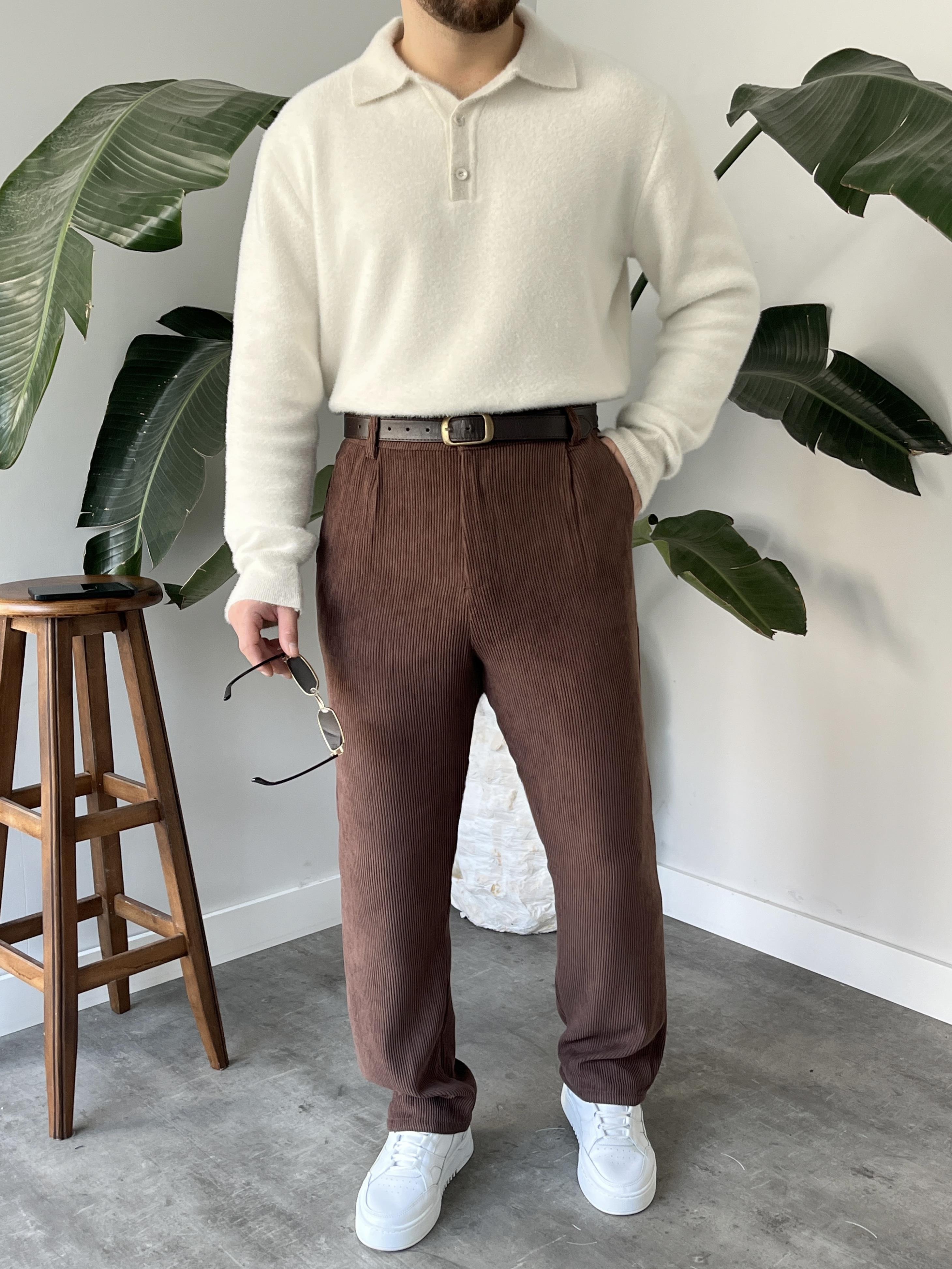 Ekru Soft Touch Polo Yaka Kazak