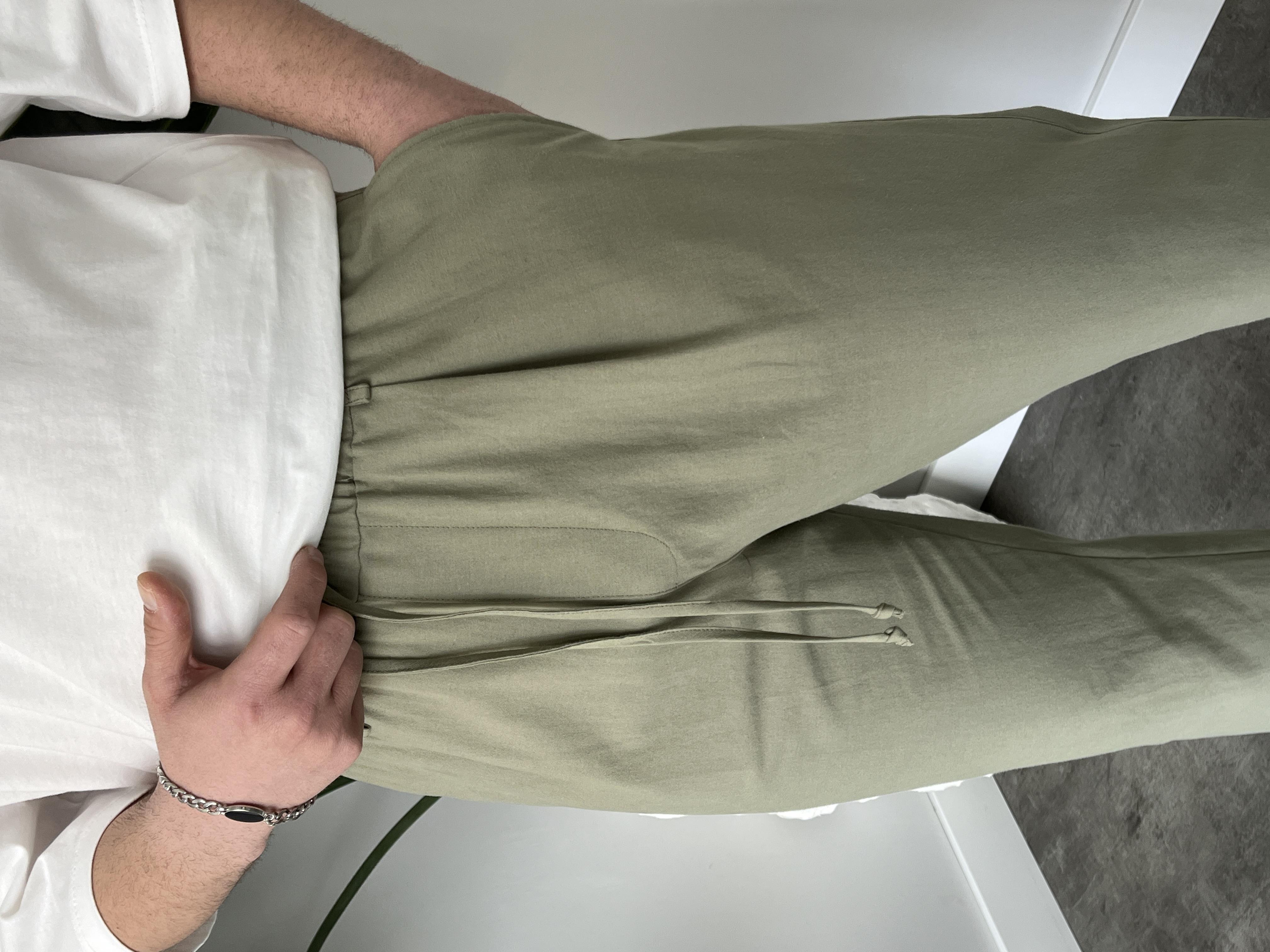 Elliot Yeşil Bol Kalıp Gabardin Boyfriend Pantolon