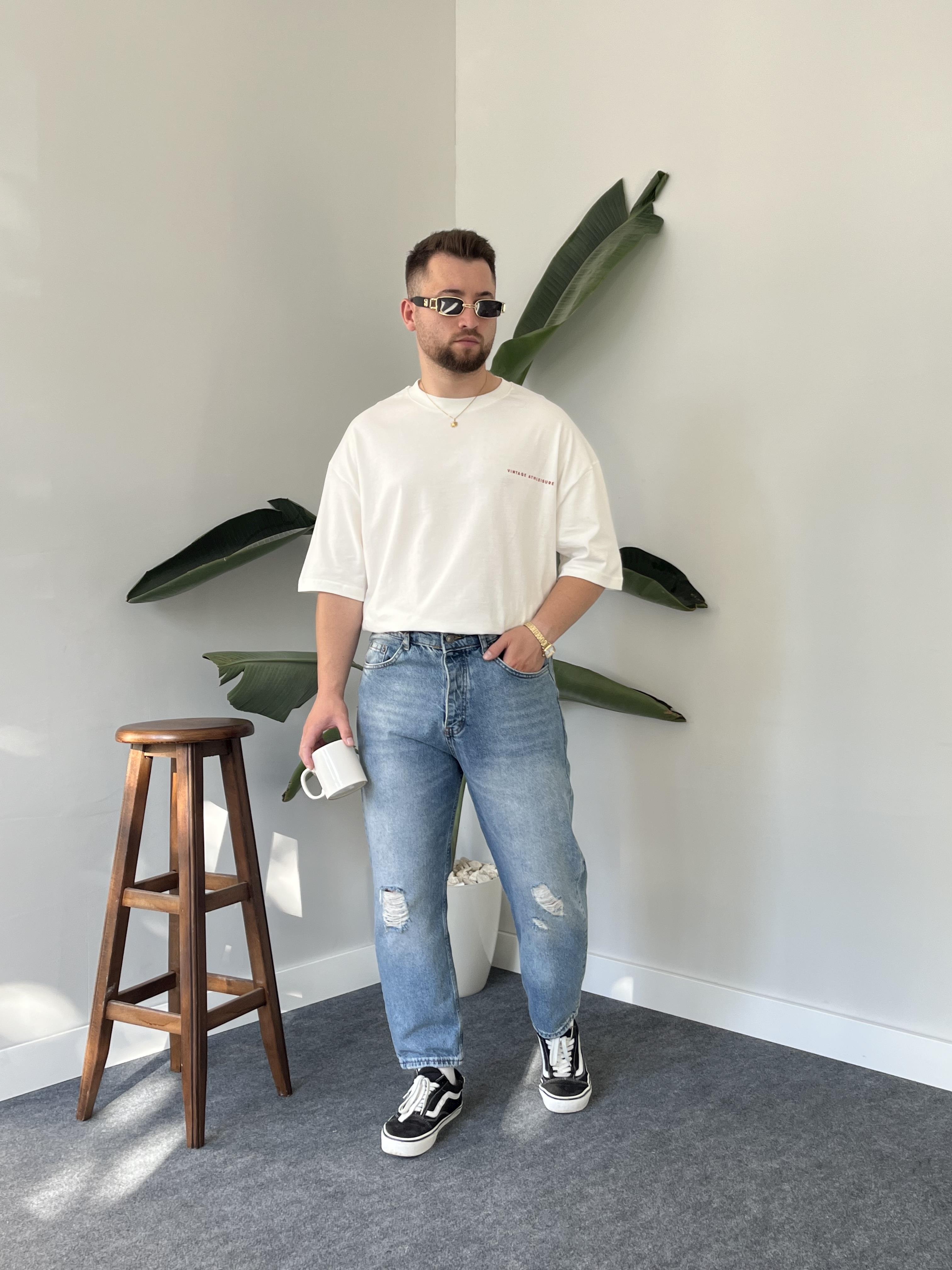 Goodrich Beyaz Oversize T-shirt