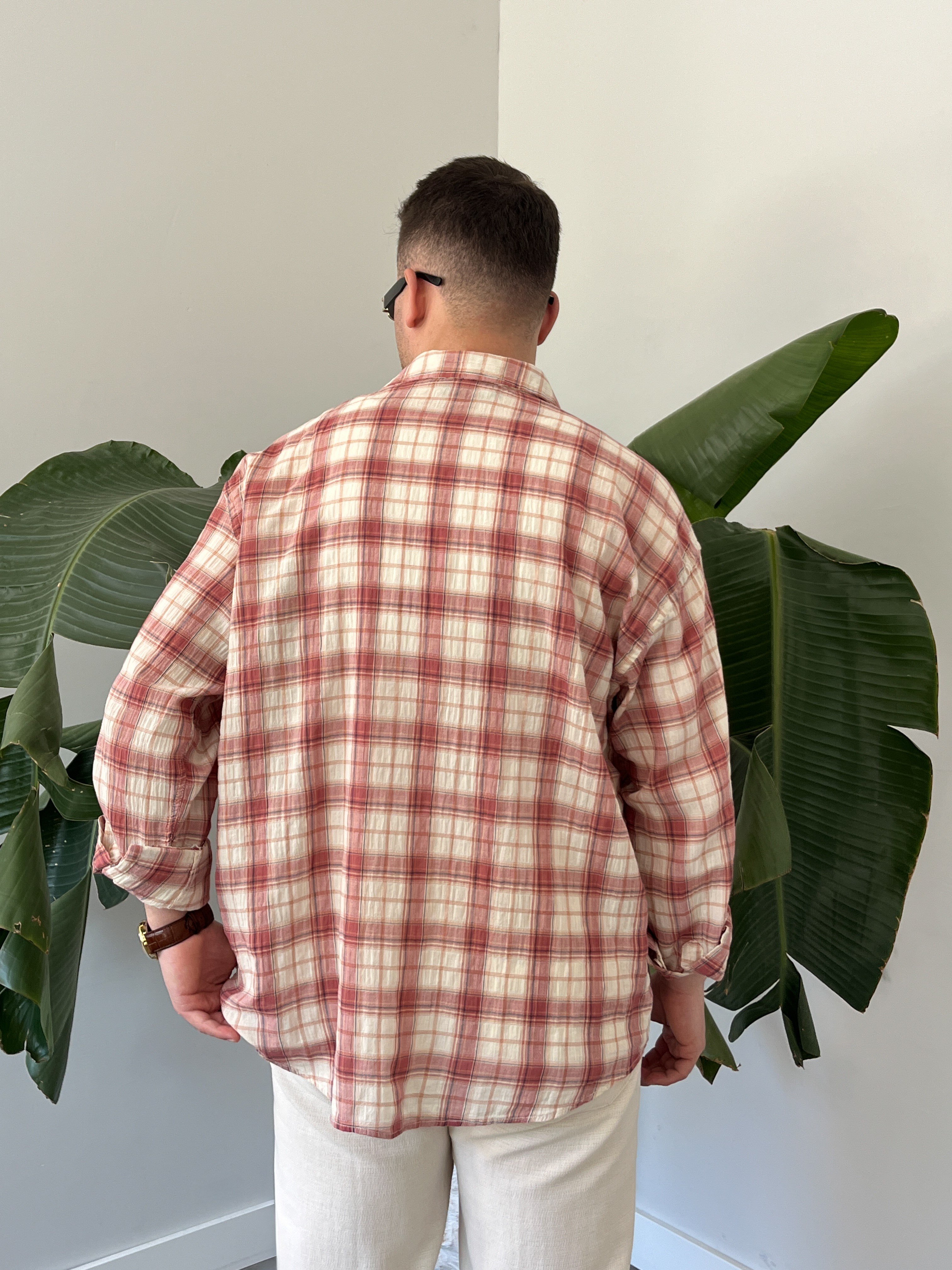 Kırmızı Ekose Oversize Gömlek