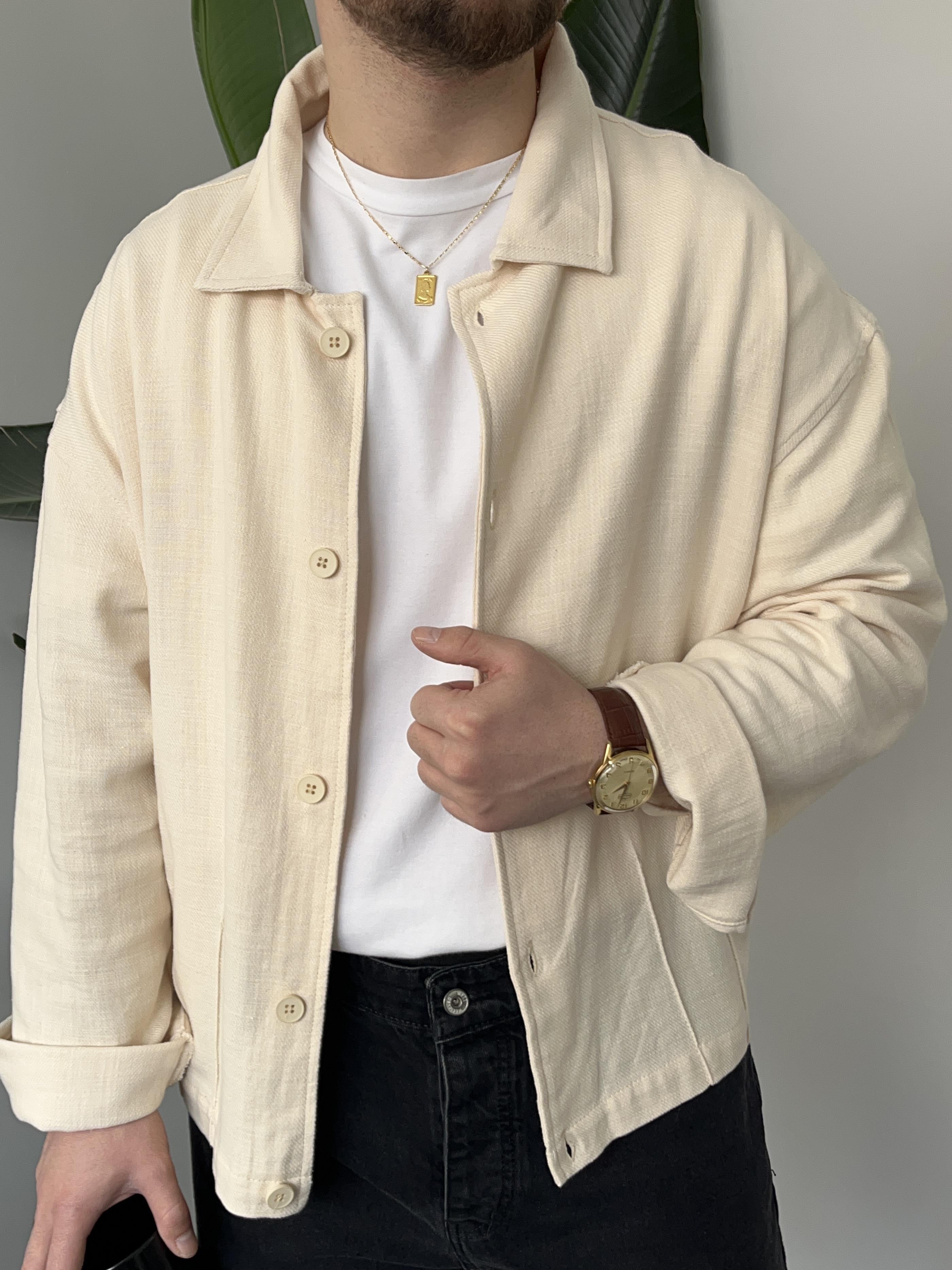 Krem Casual Ceket