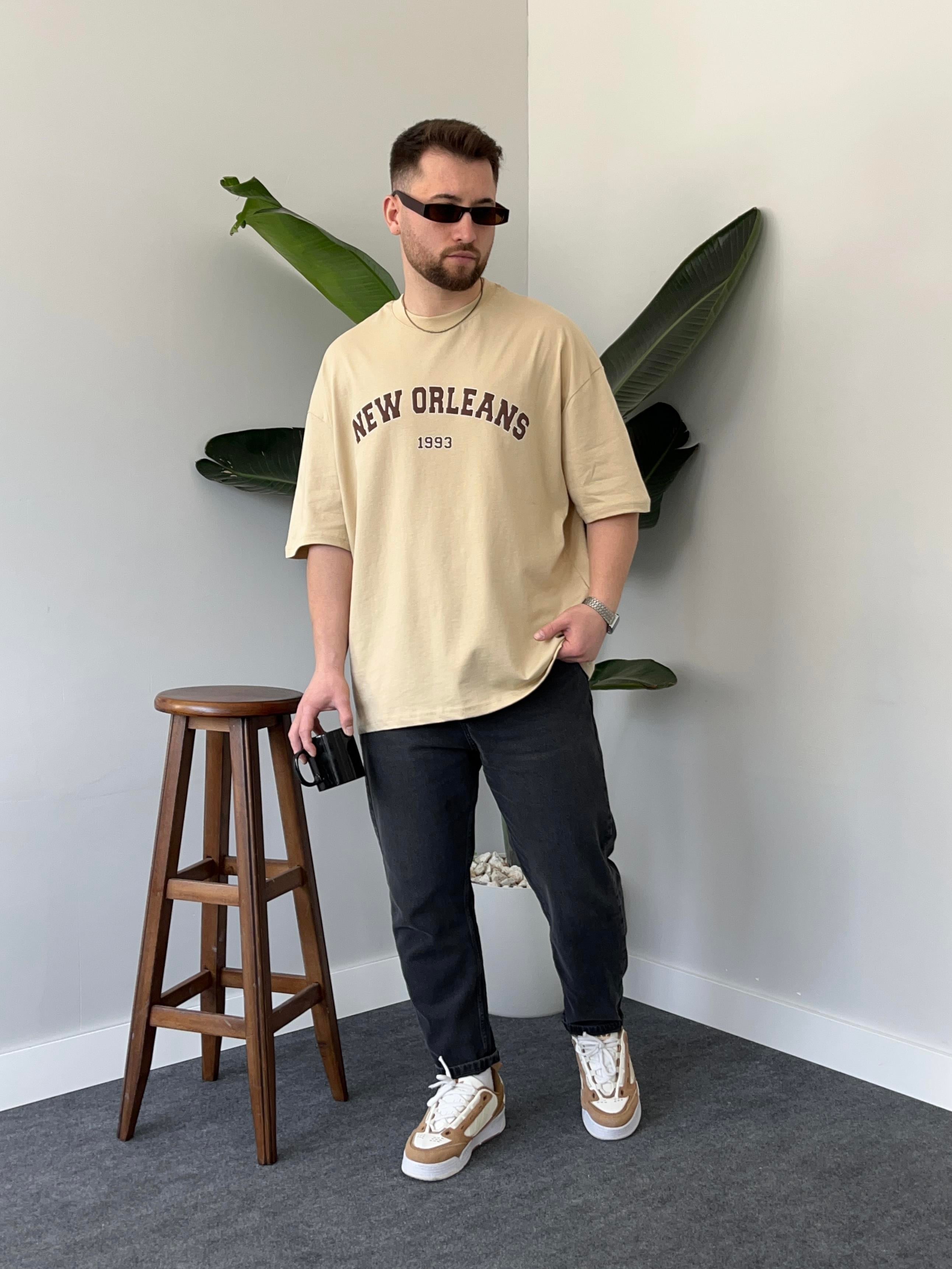Krem New Orleans Oversize T-shirt
