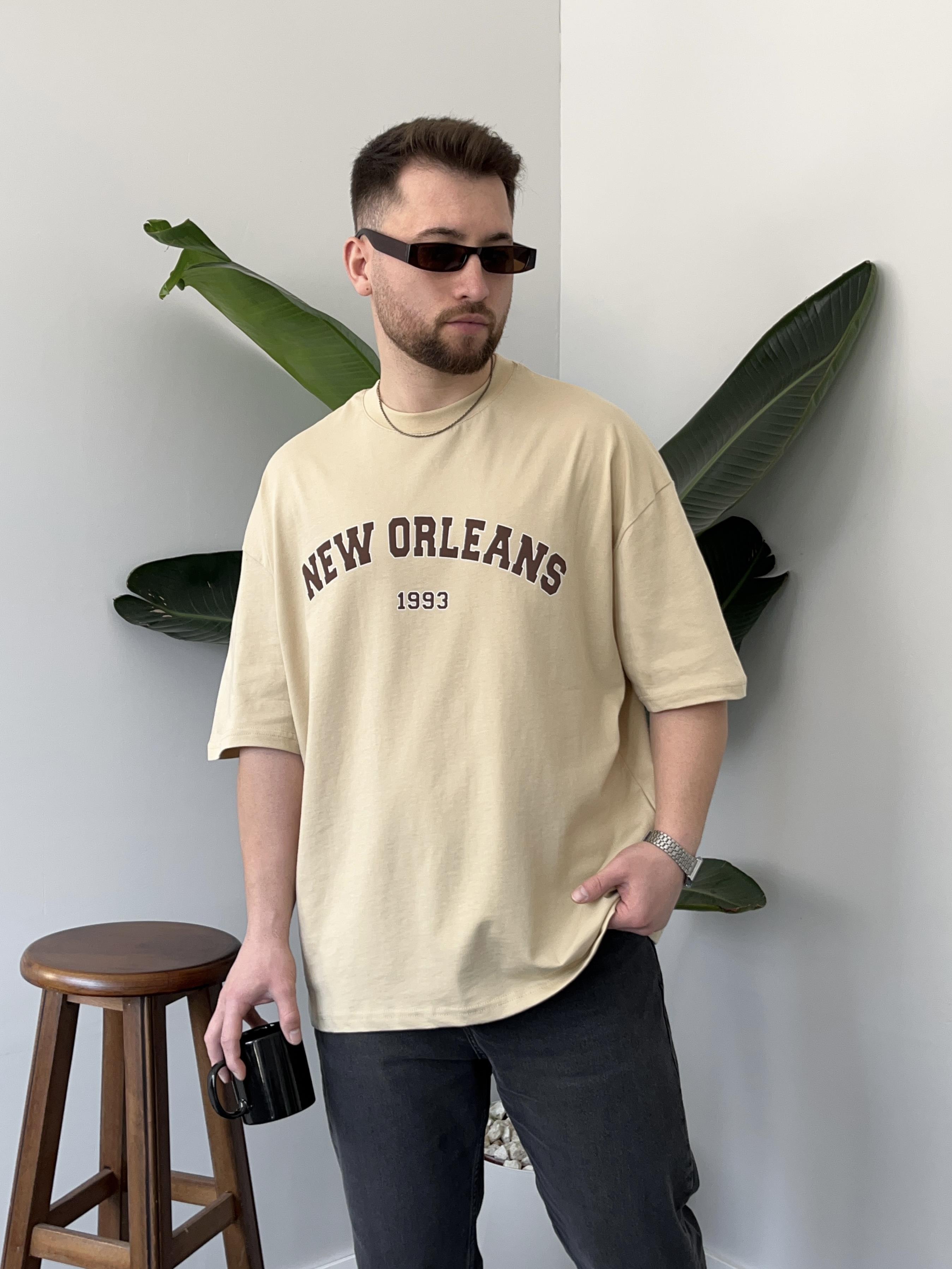 Krem New Orleans Oversize T-shirt