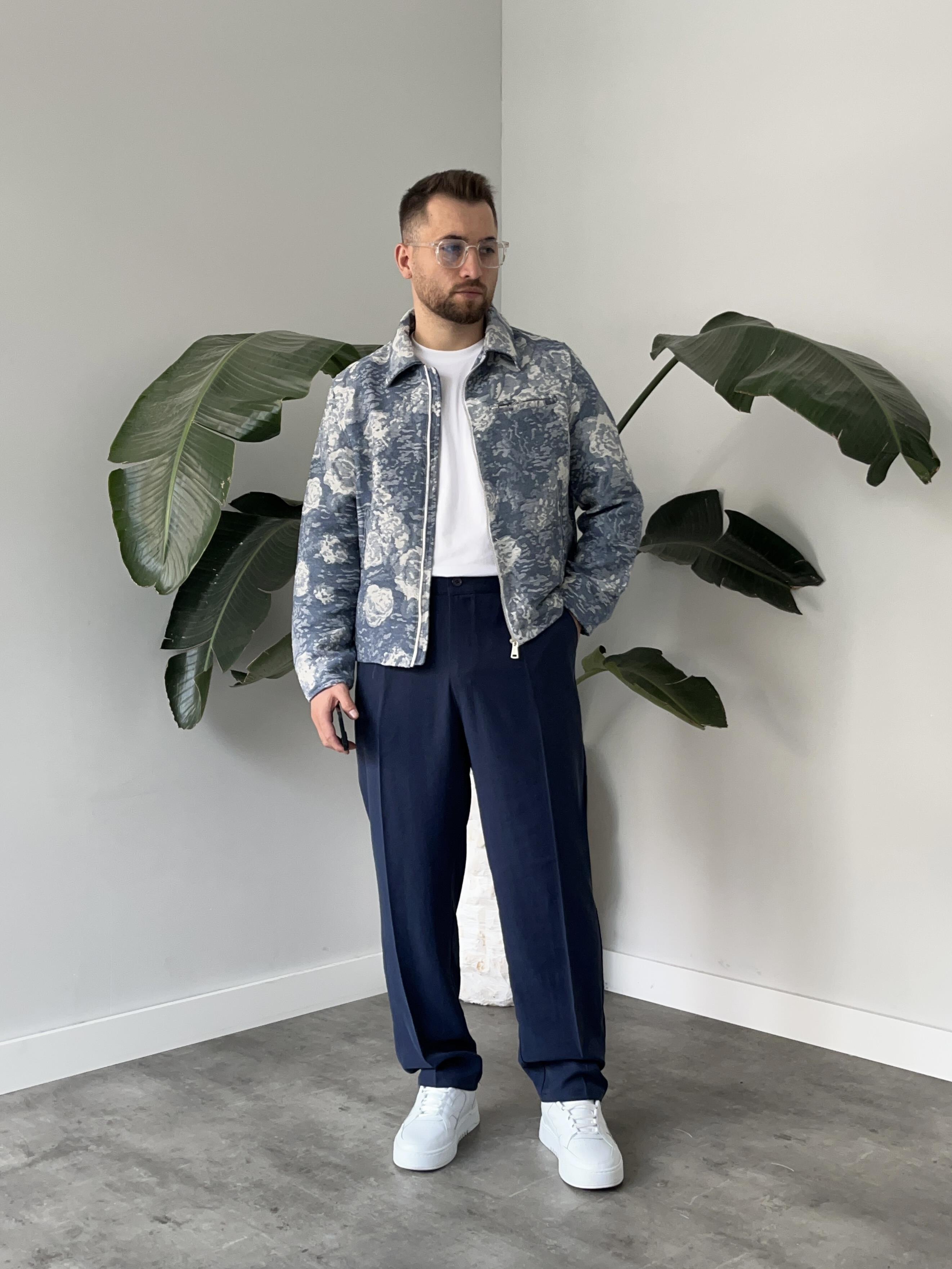 Mavi Rose Pattern Boxy Fit Ceket