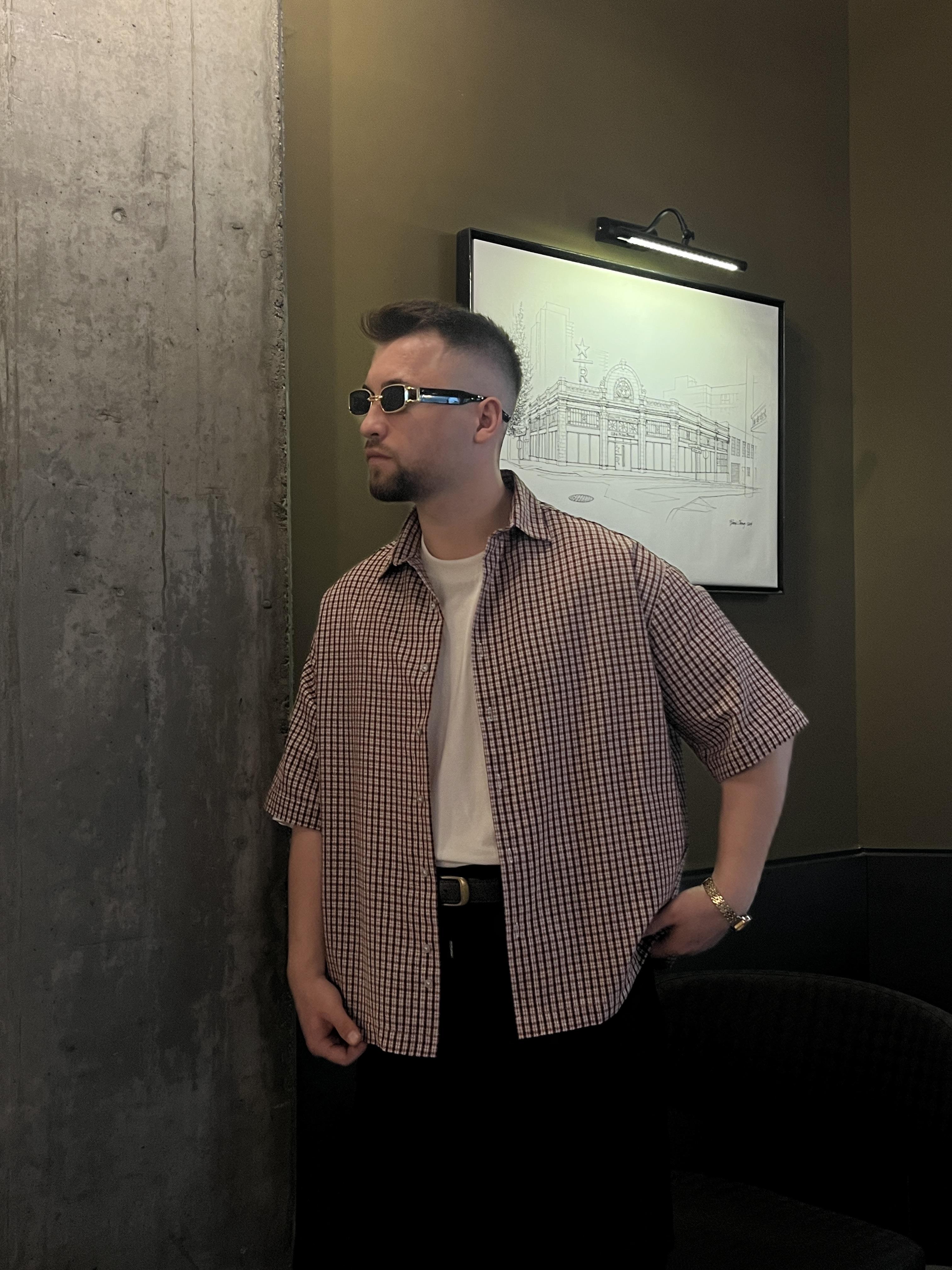 Oldman Kırmızı Kareli Oversize Gömlek