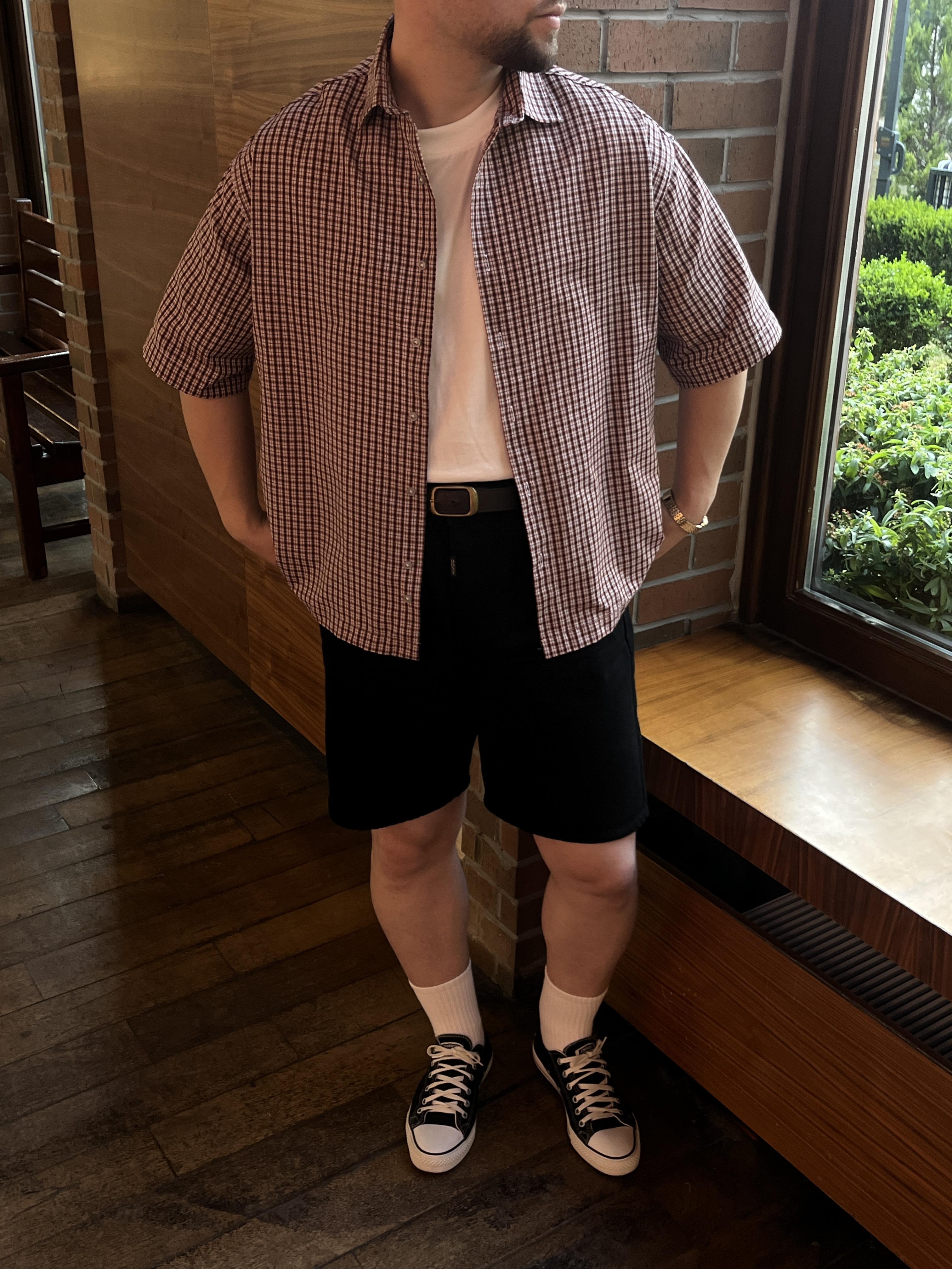 Oldman Kırmızı Kareli Oversize Gömlek
