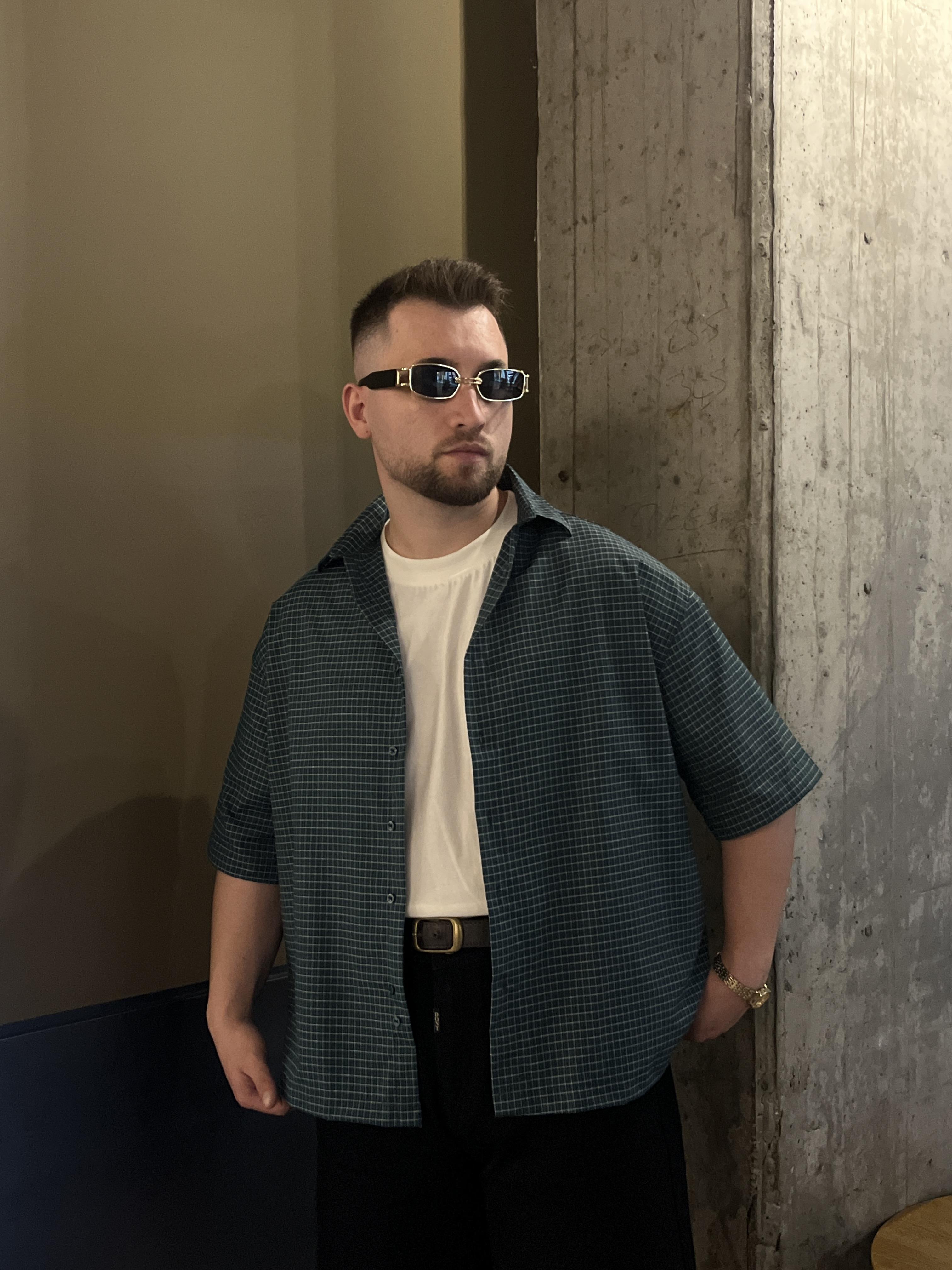 Oldman Yeşil Kareli Oversize Gömlek