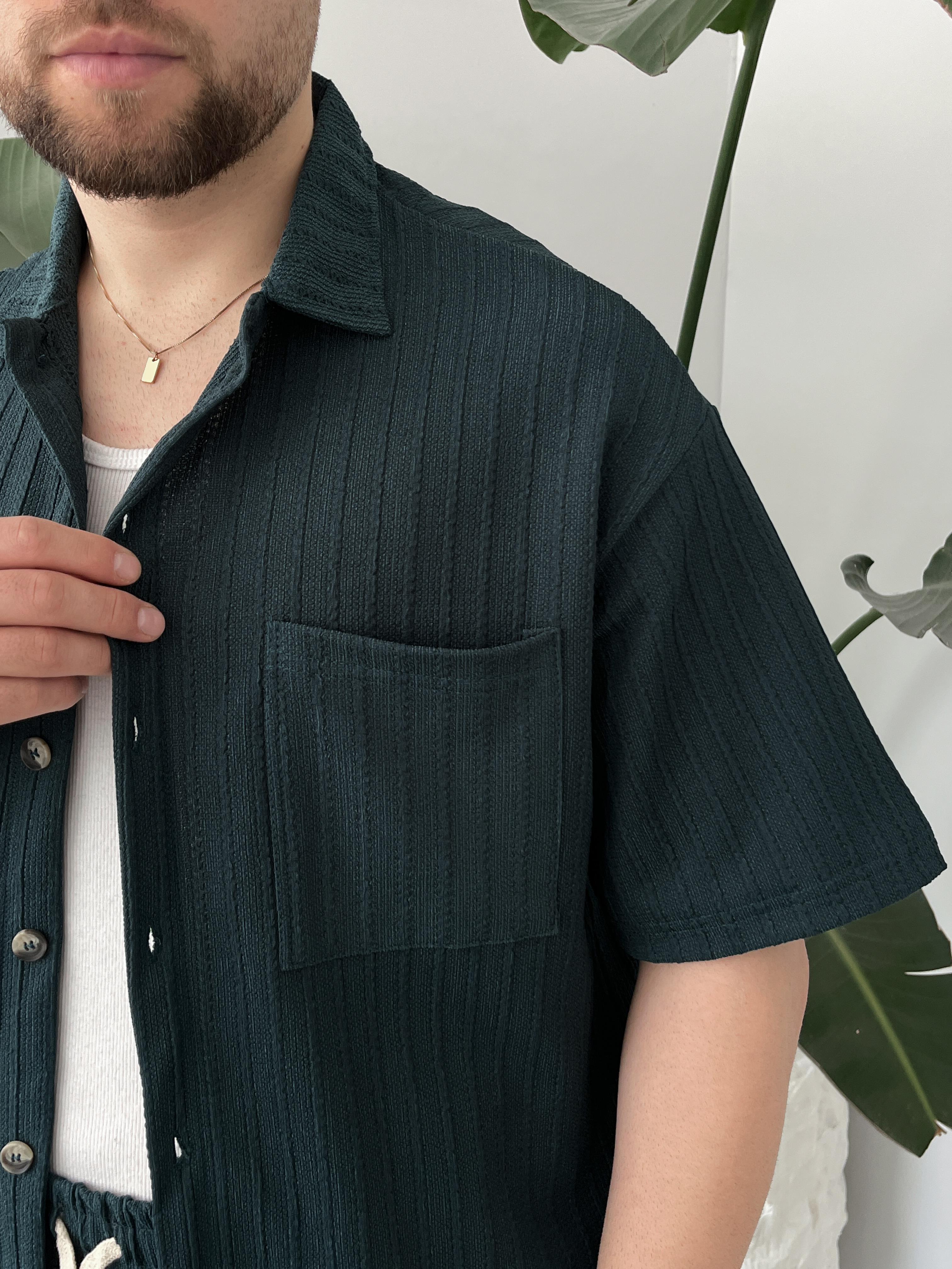 Romero Zümrüt Desenli Oversize Takım