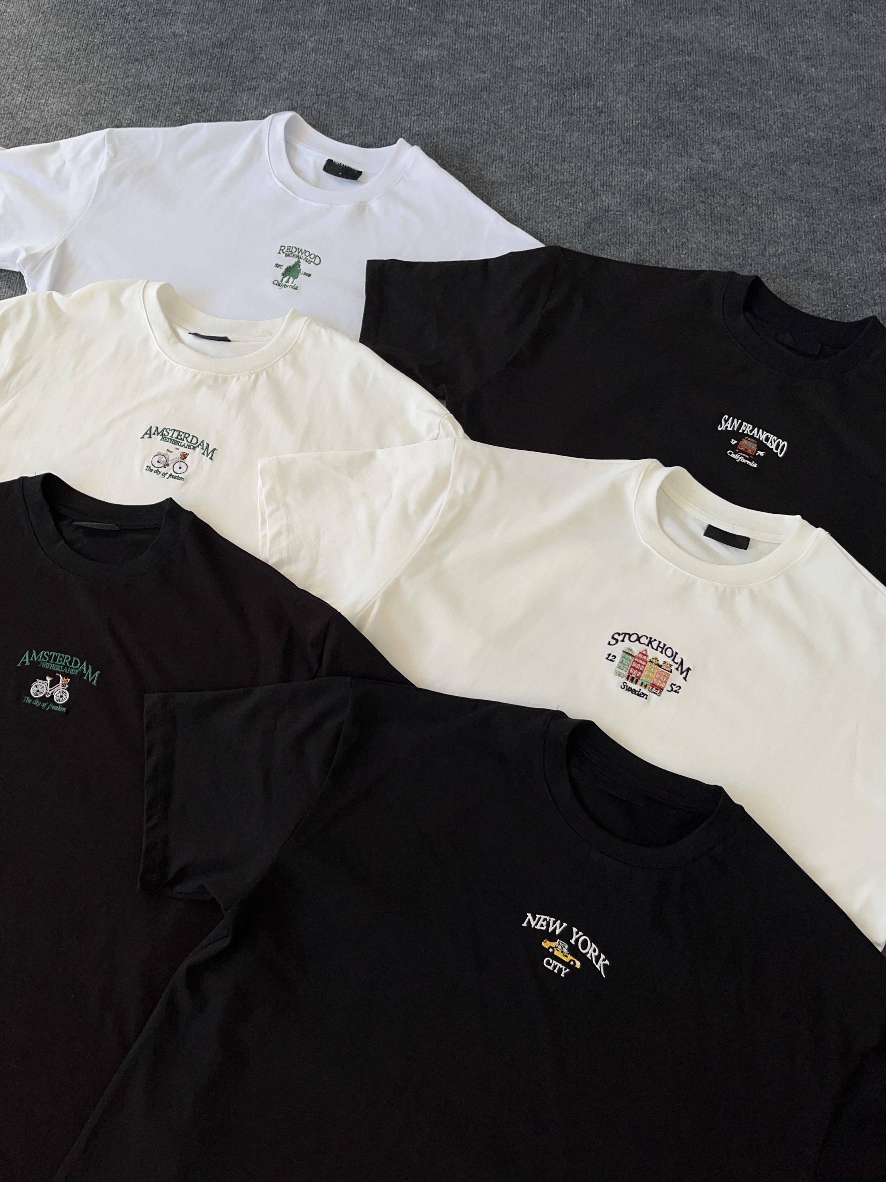 San Francisco Nakışlı Siyah Oversize  T-shirt