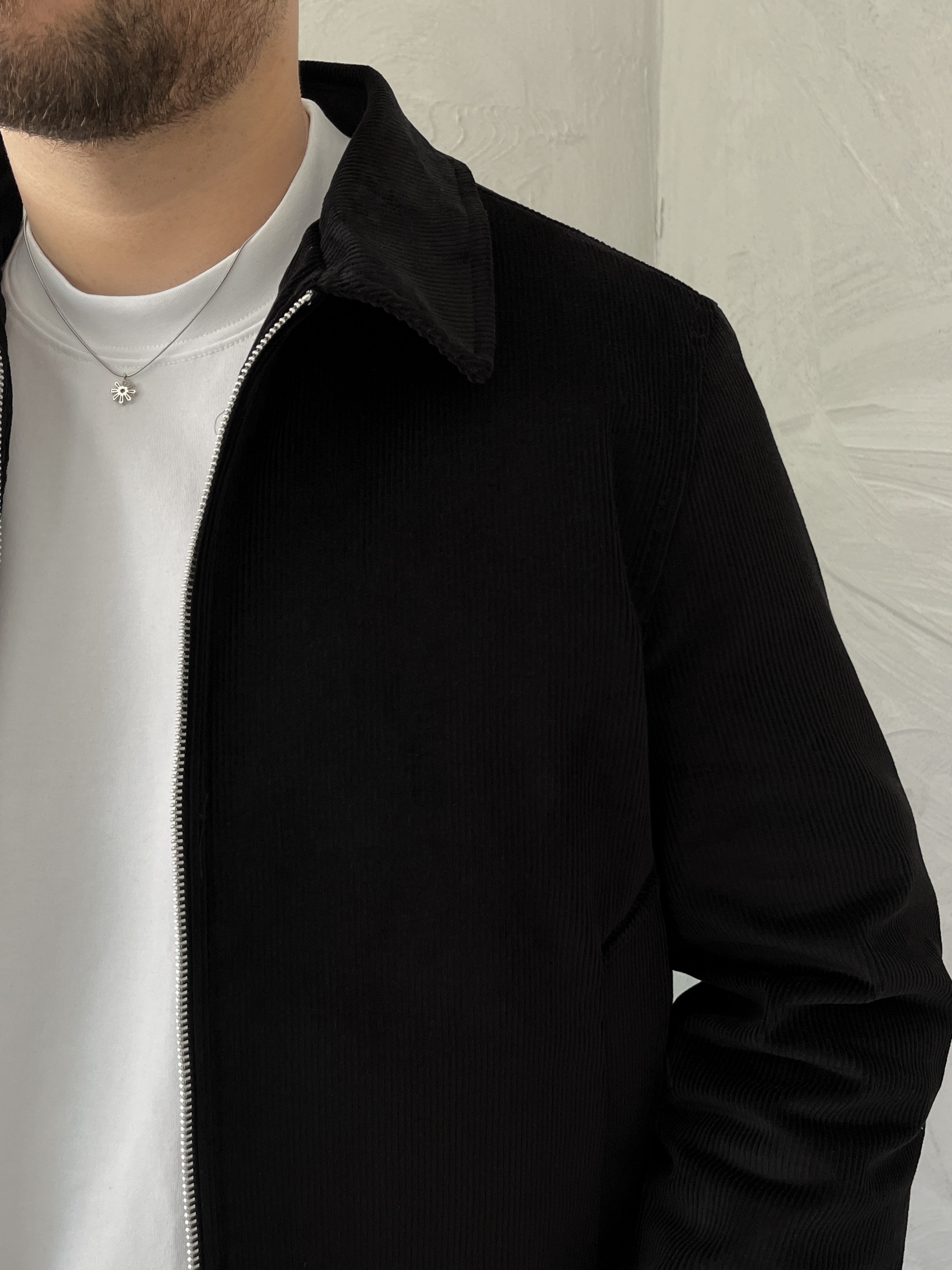 Siyah Premium Edition Fitilli Kadife Ceket